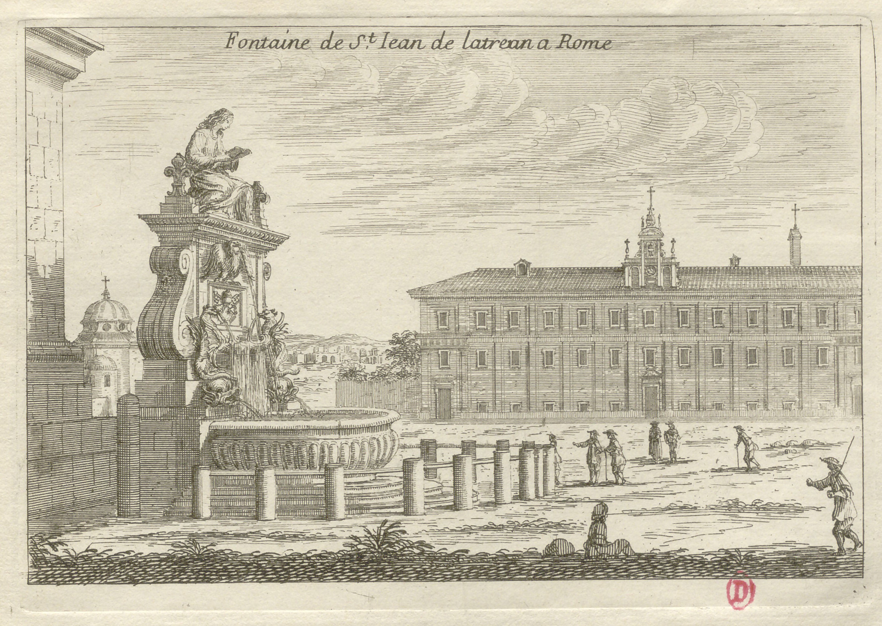 Israël Silvestre : Fontaine de St Jean de Latrean à Rome.