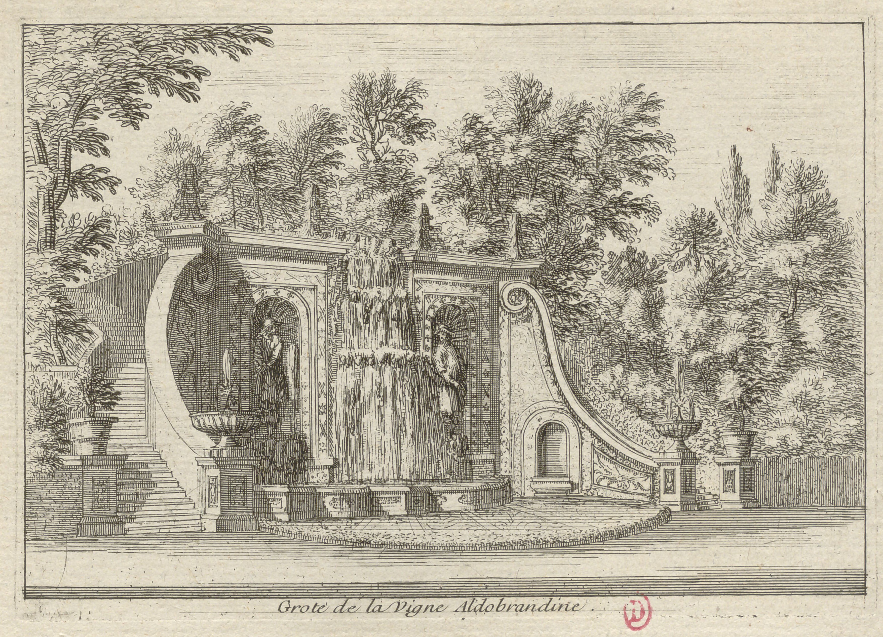 Israël Silvestre : Grotte de la Vigne Aldobrandine.