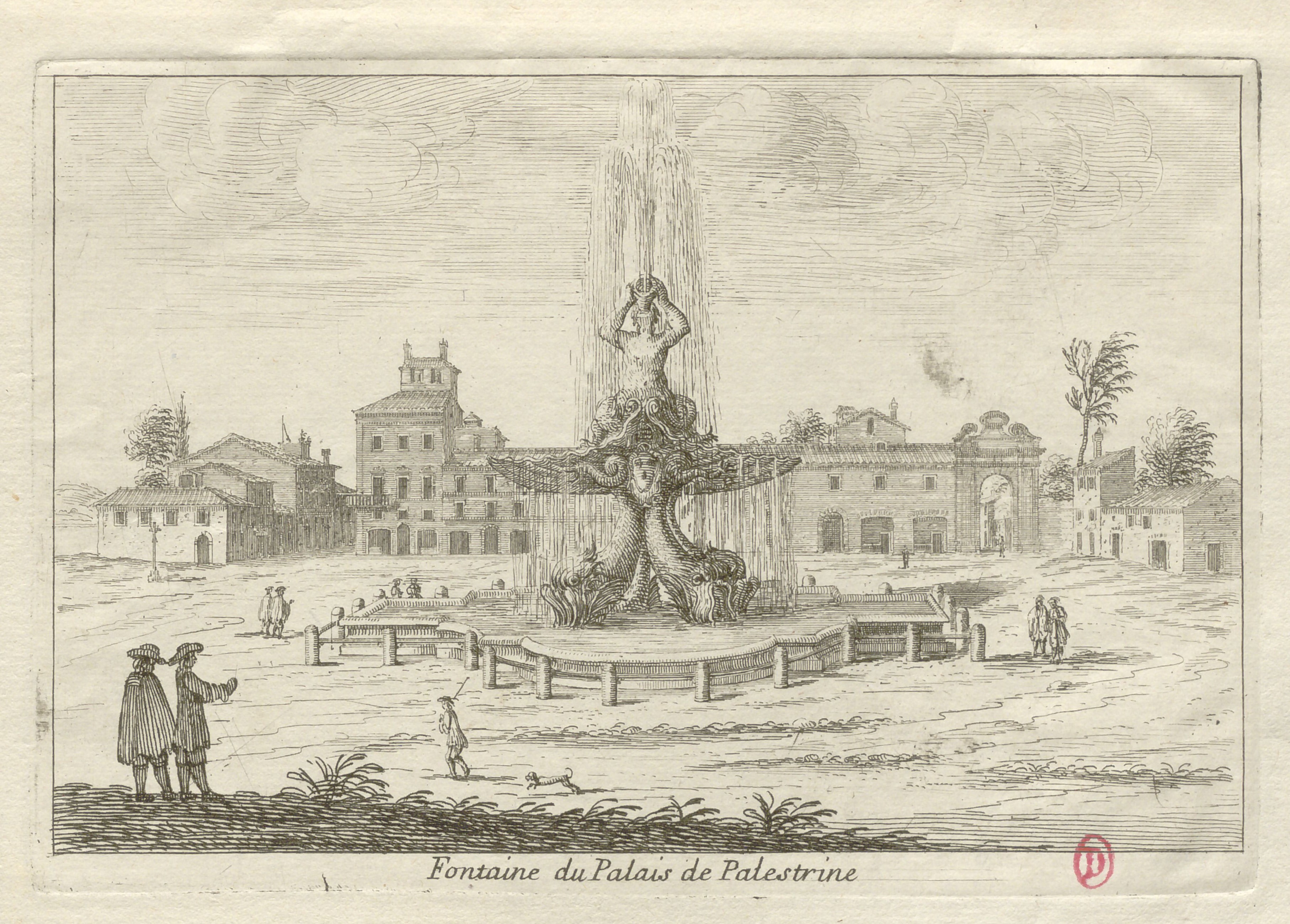 Israël Silvestre : Fontaine du Palais de Palestrine.