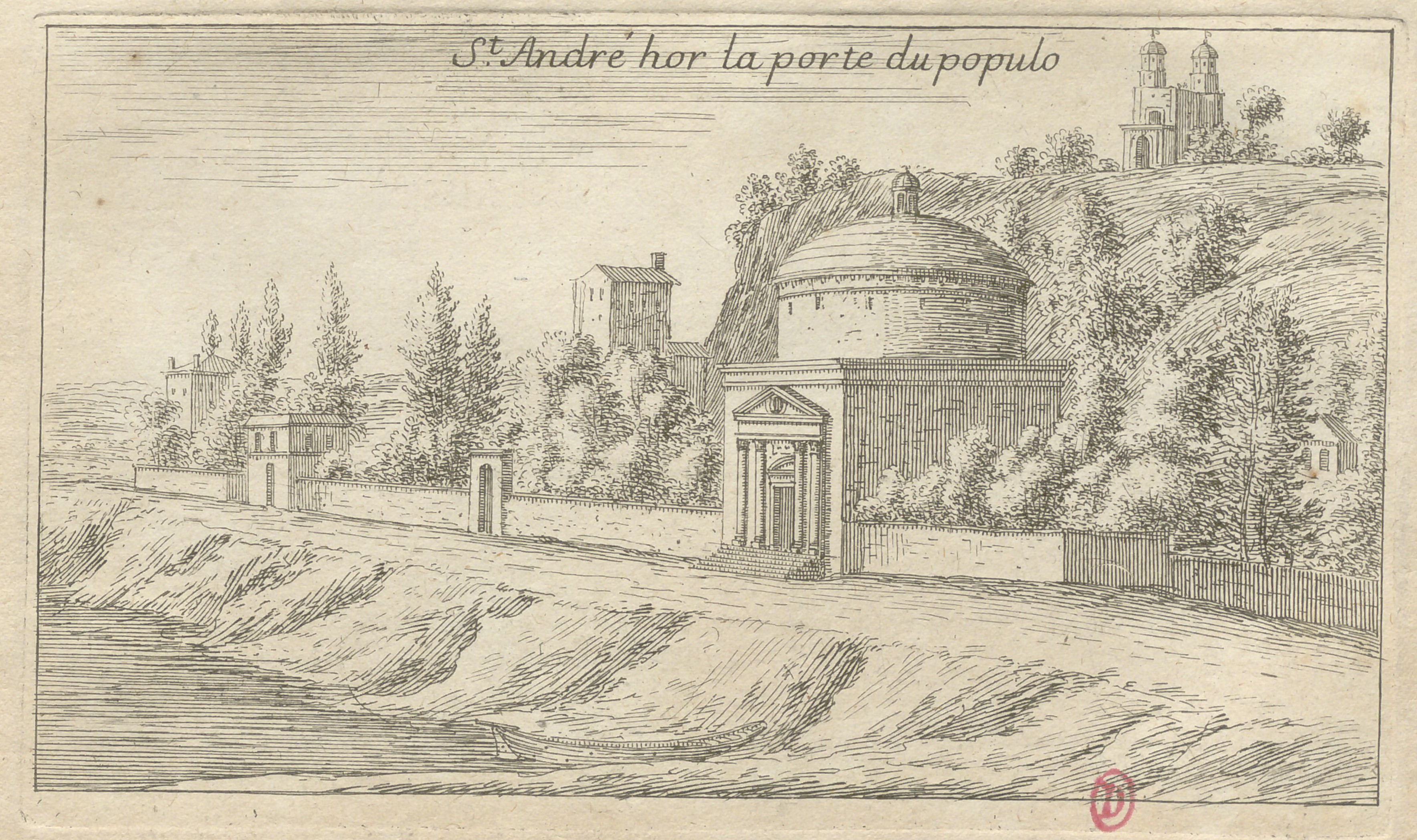 Israël Silvestre : St André hors la porte du popolo.