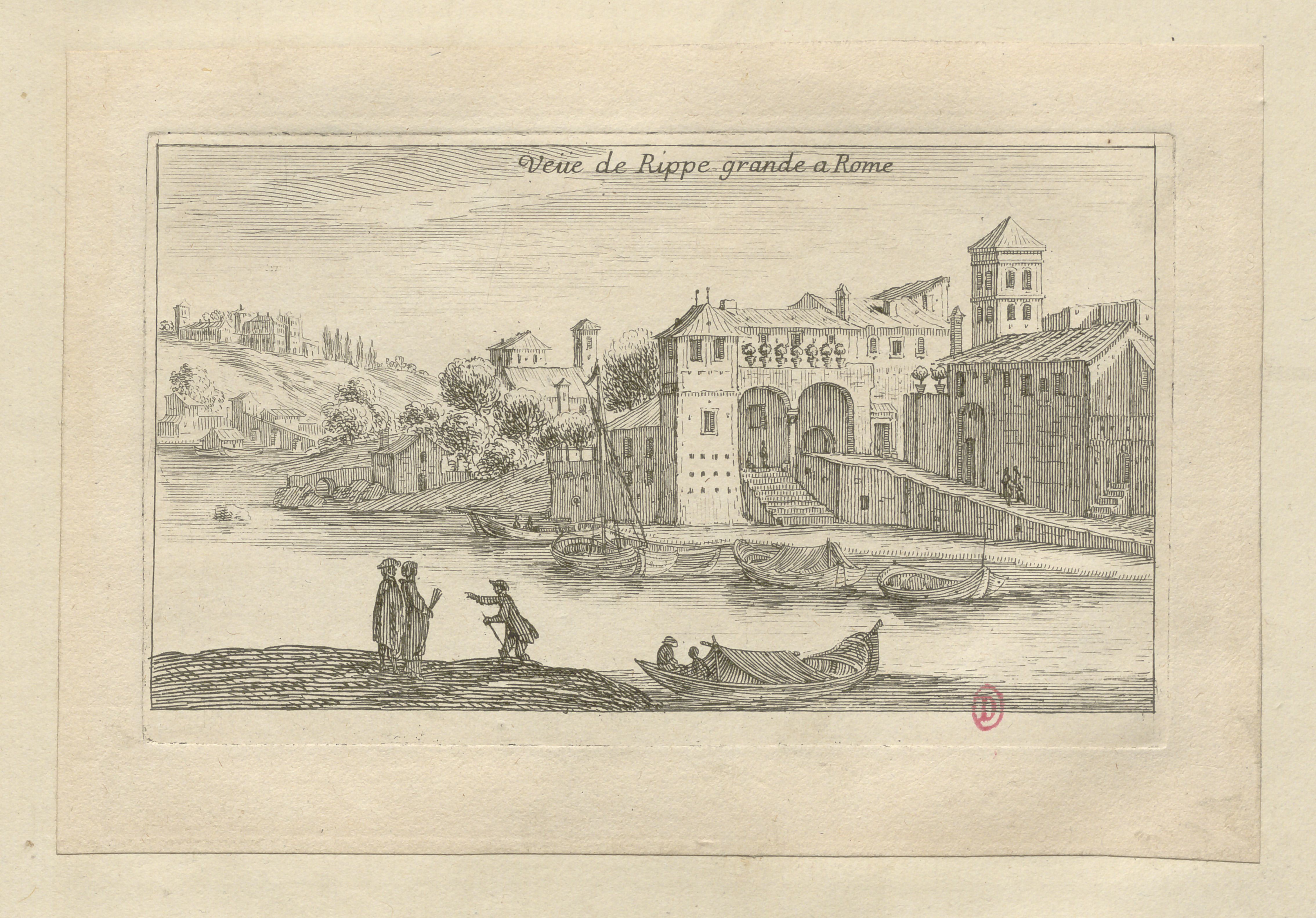 Israël Silvestre : Veuë de Rippe-Grande a Rome.