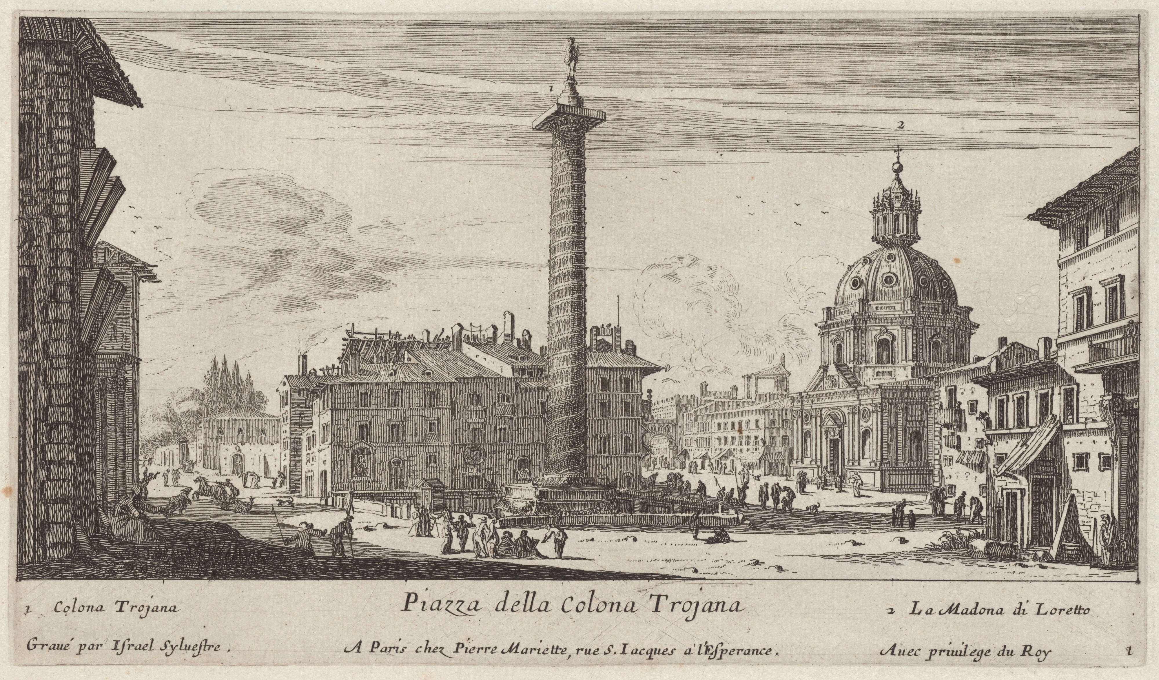 Israël Silvestre : Piazza della Colona Trojana.