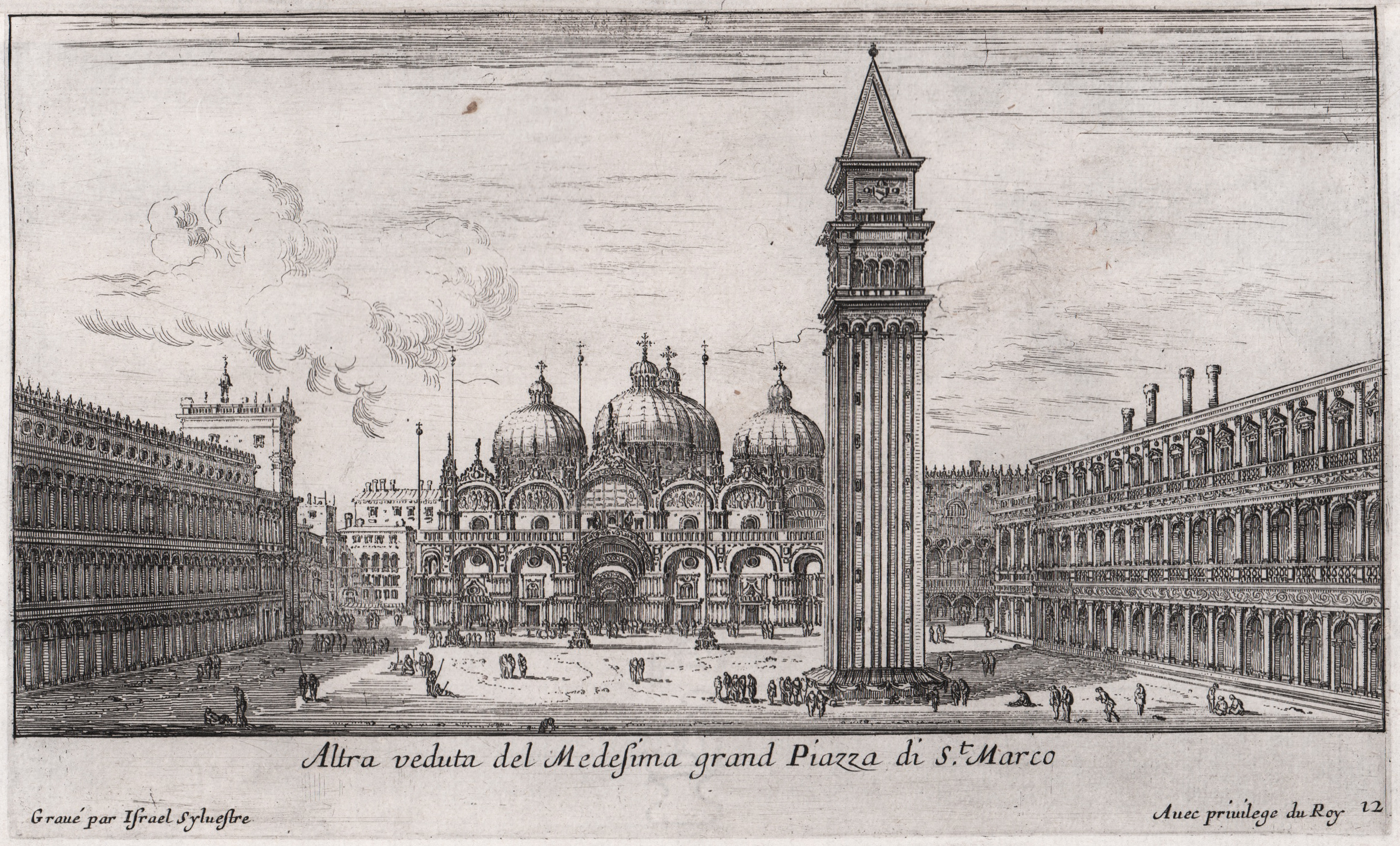 Israël Silvestre : Altra veduta del Medesima grand Piazza di St. Marco.