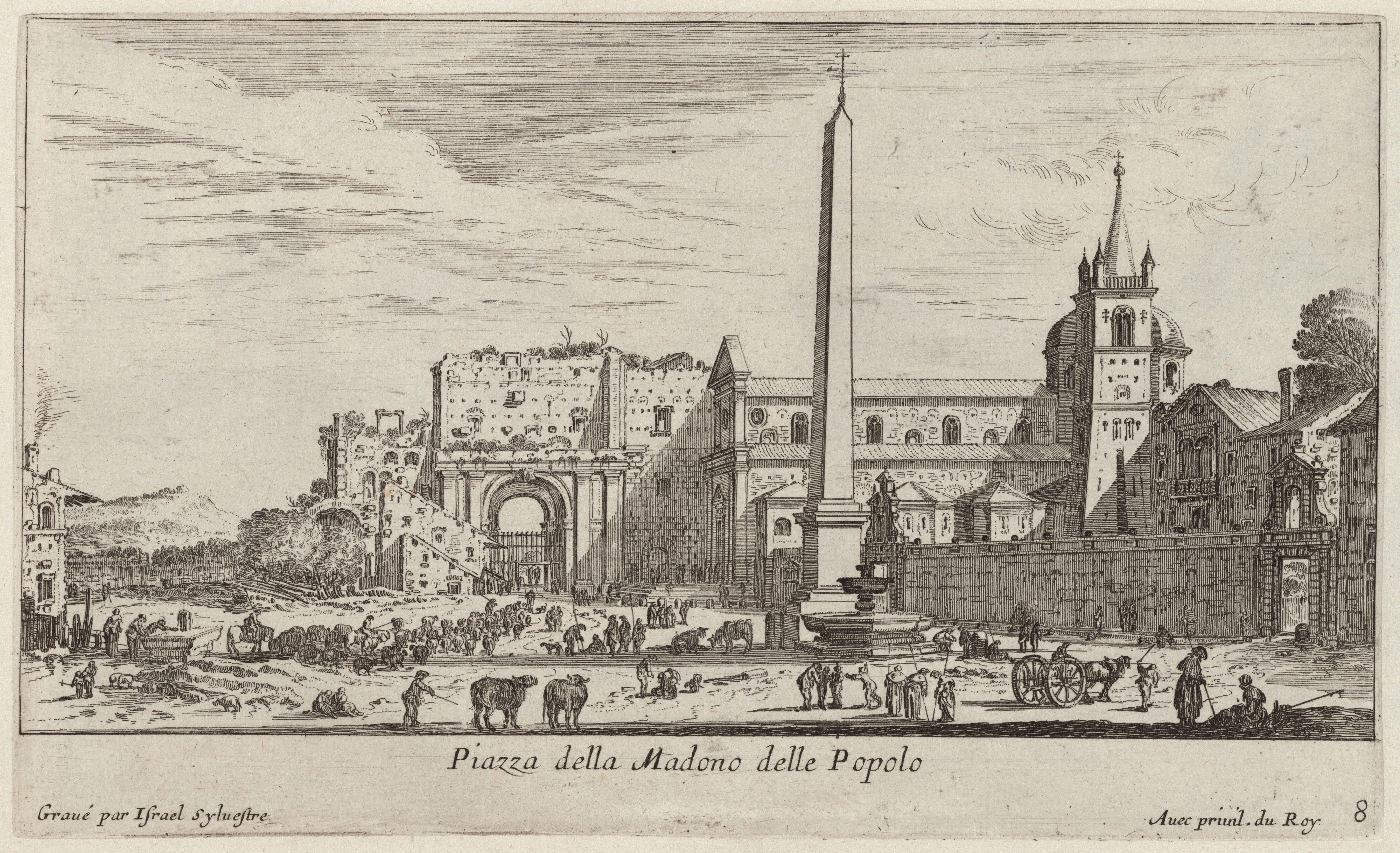 Israël Silvestre : Piazza della Madono delle Popolo.