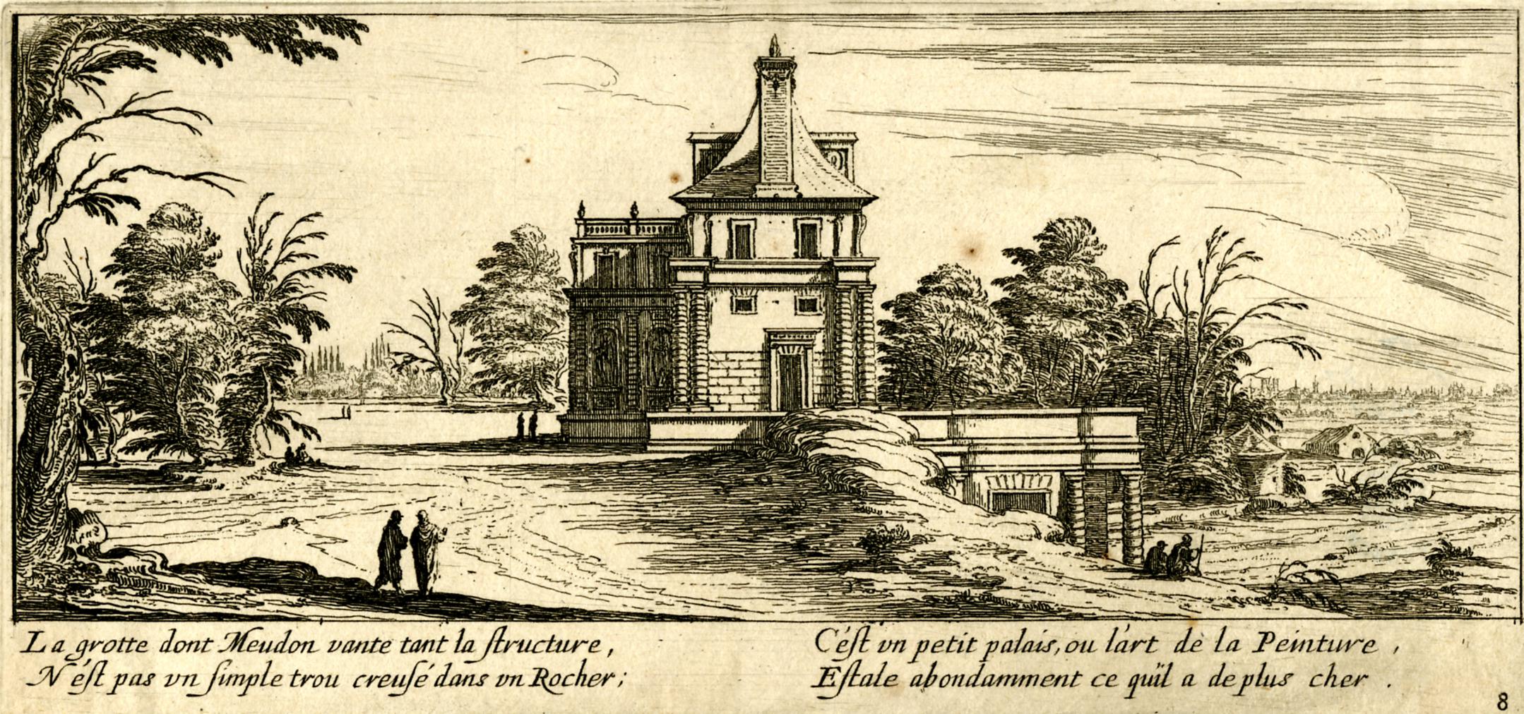 Israël Silvestre : La Grotte de Meudon. (Elle a été détruite.)