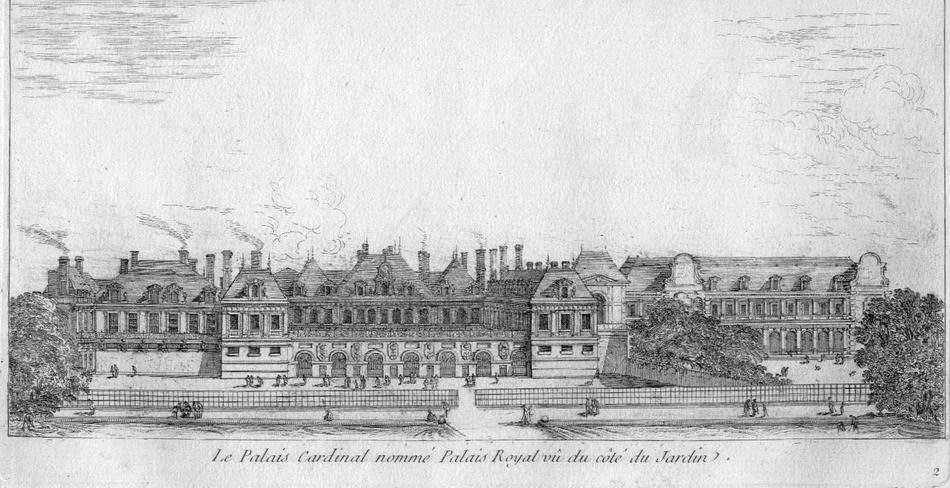 Israël Silvestre : Le Palais Cardinal nommé Palais Royal vû du côté du jardin