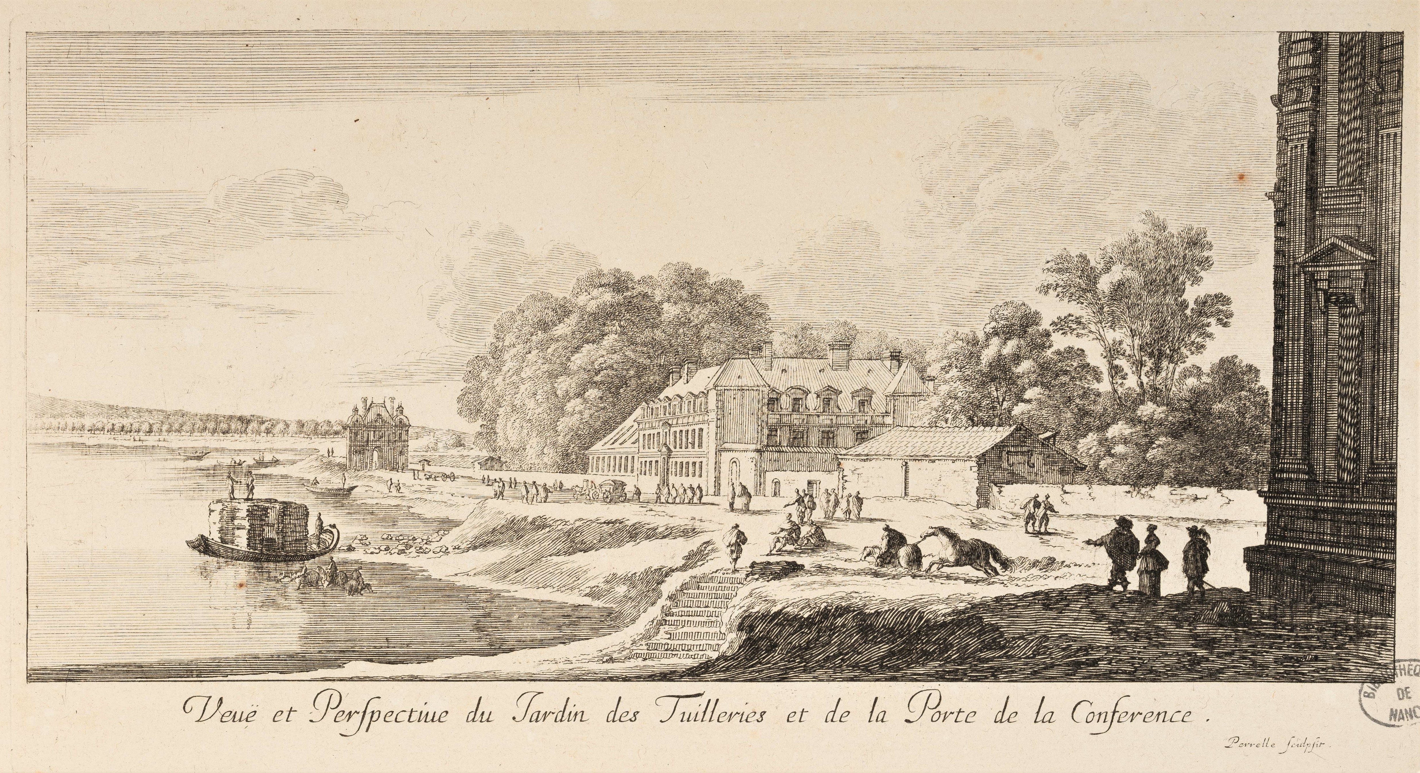 Israël Silvestre : Veuë et Perspective du Iardin des Tuilleries et de la Porte de la Conference