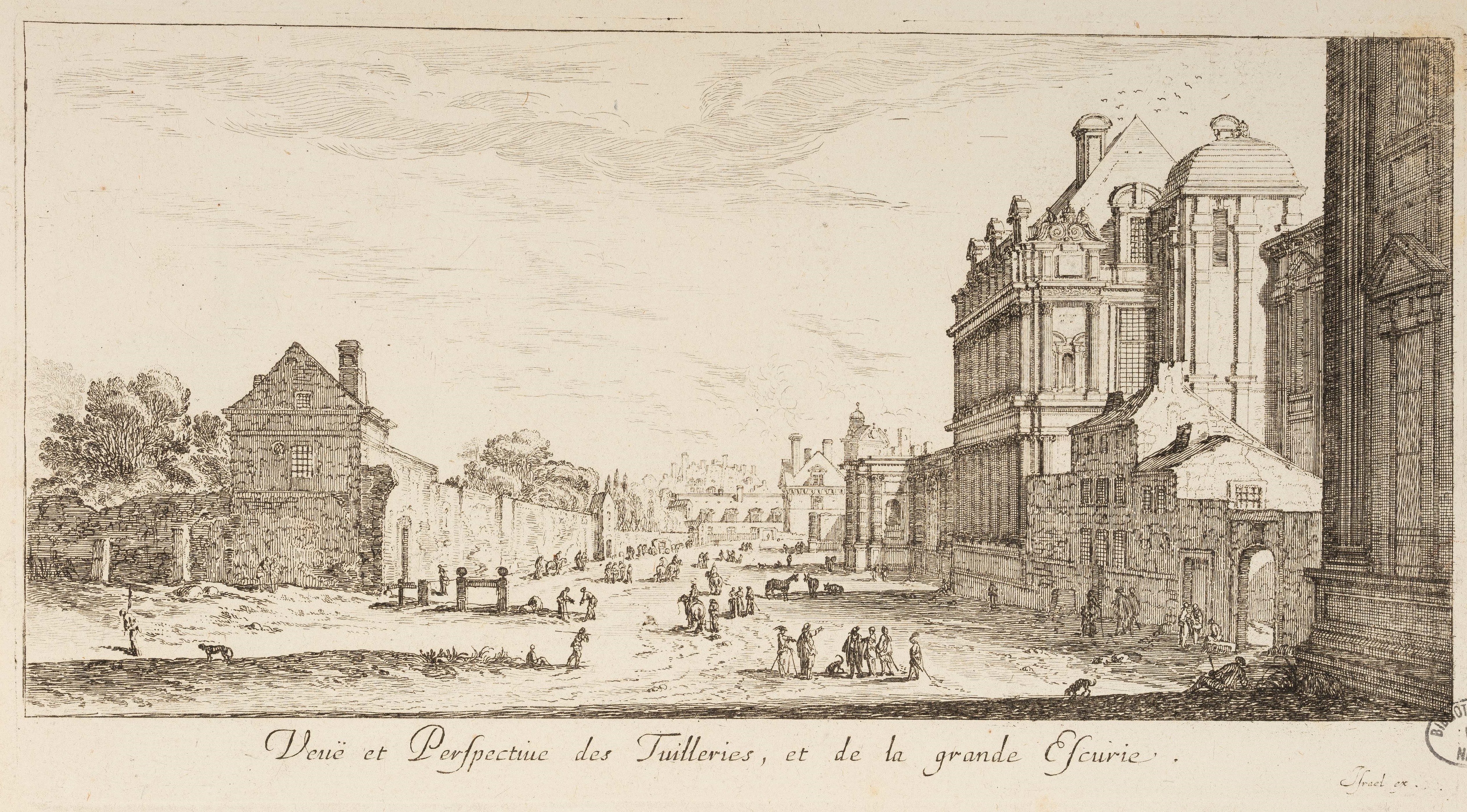 Israël Silvestre : Veuë et Perspective des Tuilleries, et de la grande Escurie
