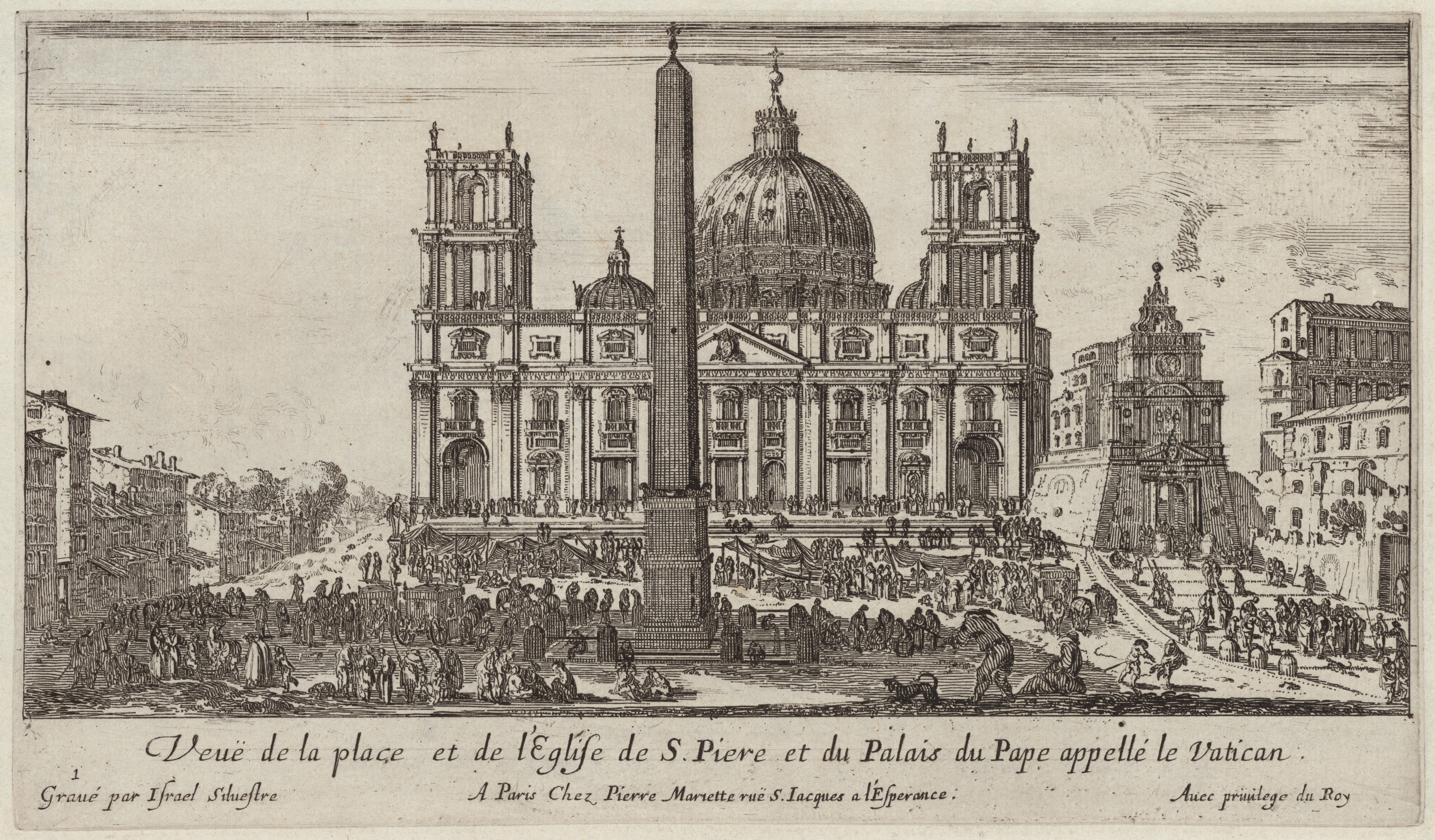 Israël Silvestre : Veuë de la place et de l