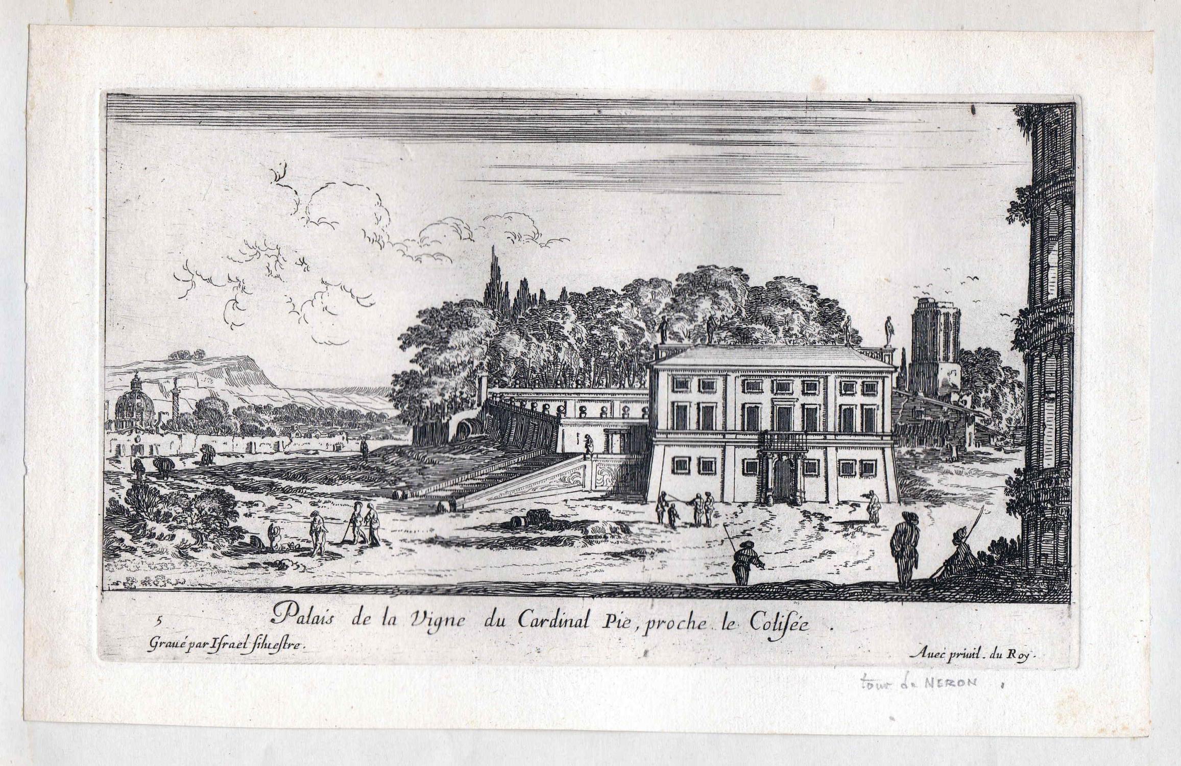 Israël Silvestre : Palais de la Vigne du Cardinal Pie, proche le Colisée.