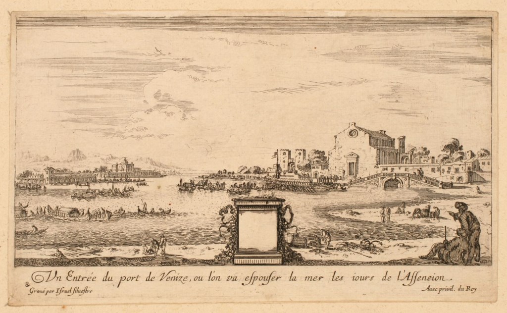 Israël Silvestre : Une entrée du port de Venize, (le port du Lido) ou l