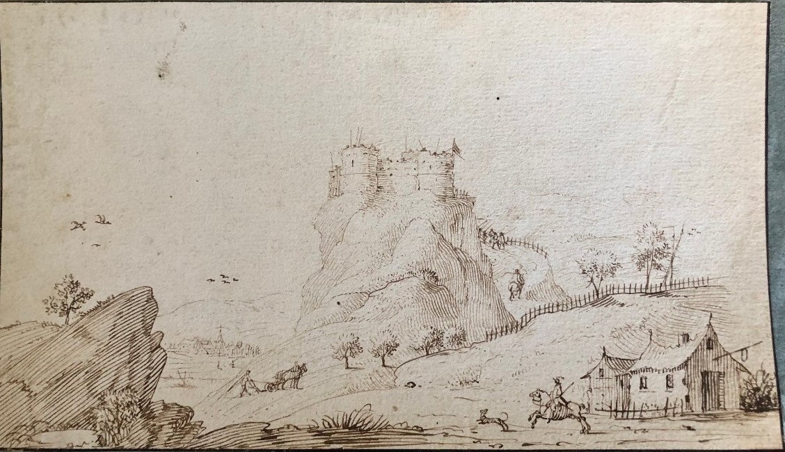 Israël Silvestre : Forteresse à laquelle un cavalier monte par une rampe
