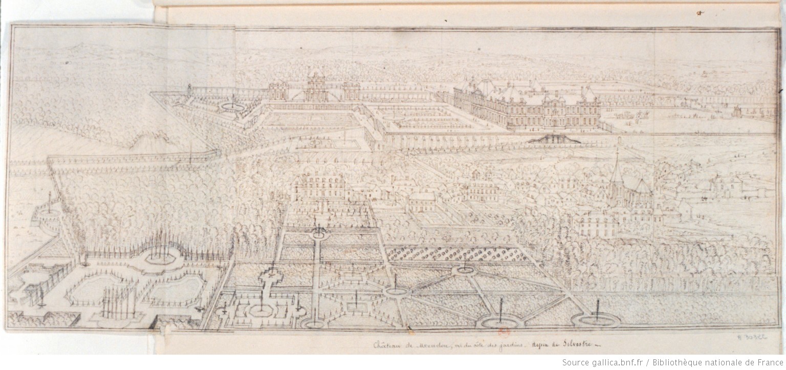 Israël Silvestre : Château de Meudon, vu du côté des jardins