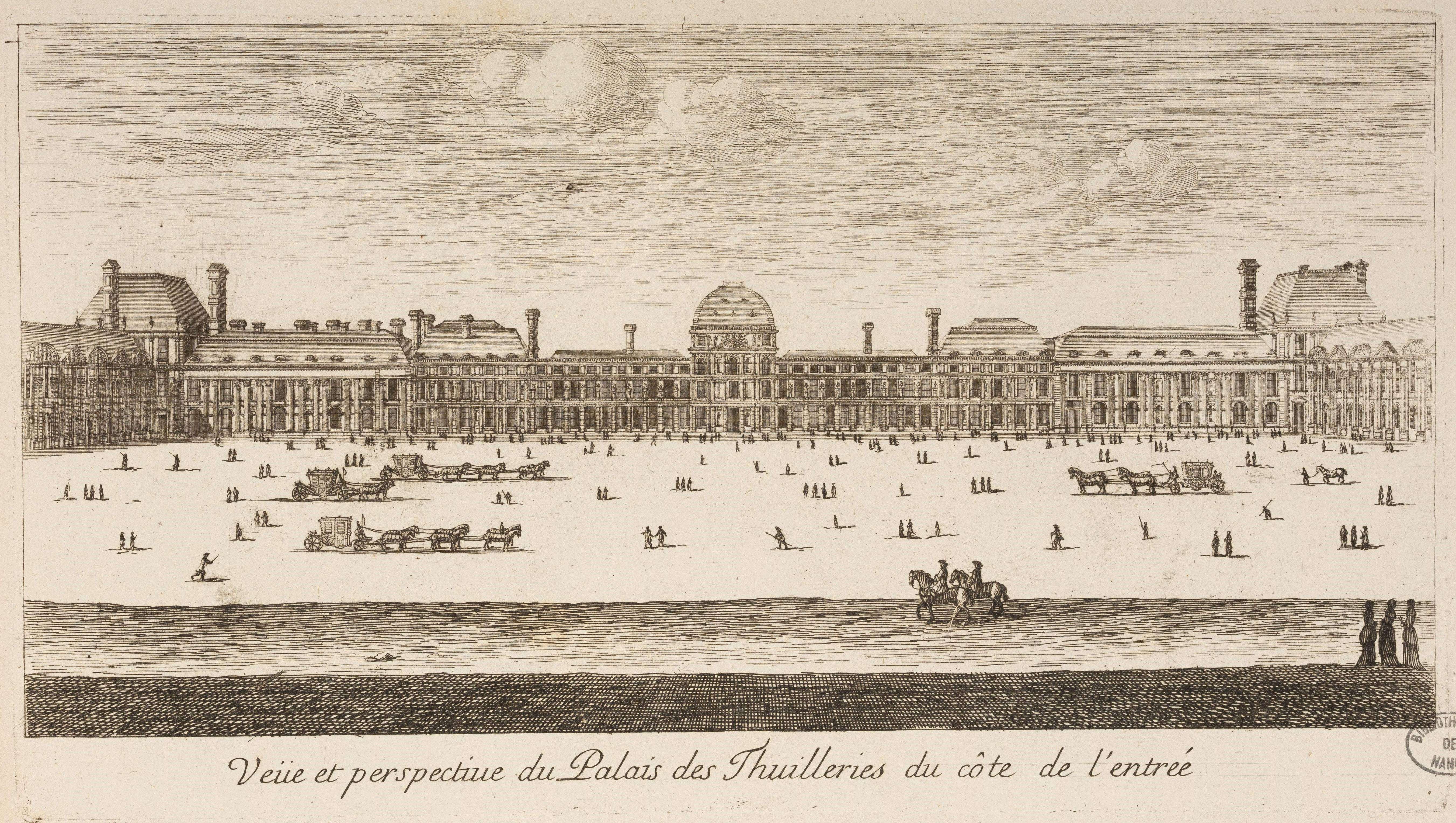 Israël Silvestre : Veüe et perspective du Palais des Thuilleries du côté de l