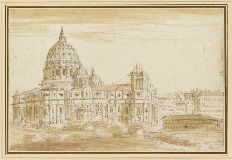 Israël Silvestre : La basilique Saint-Pierre de Rome vue depuis le sud