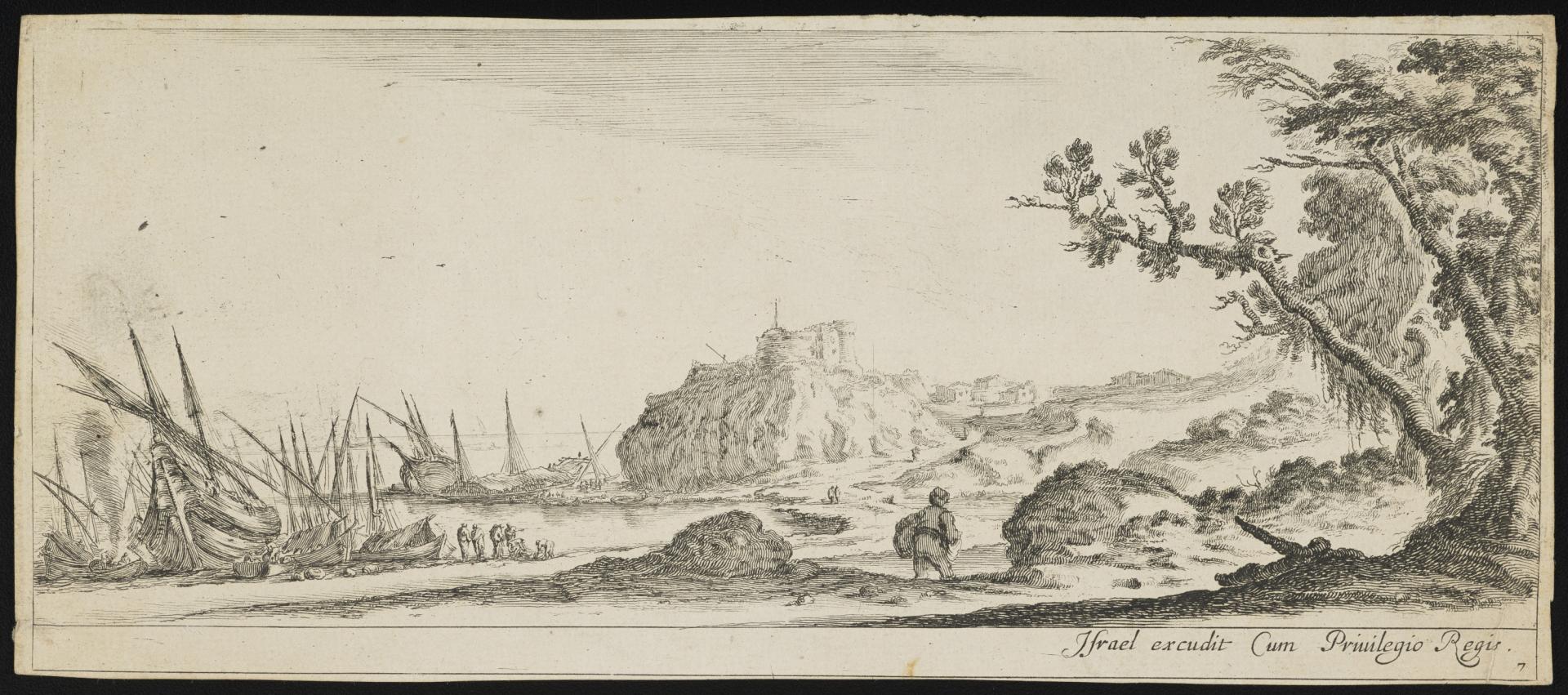 Israël Silvestre : Bateaux au bord de la mer