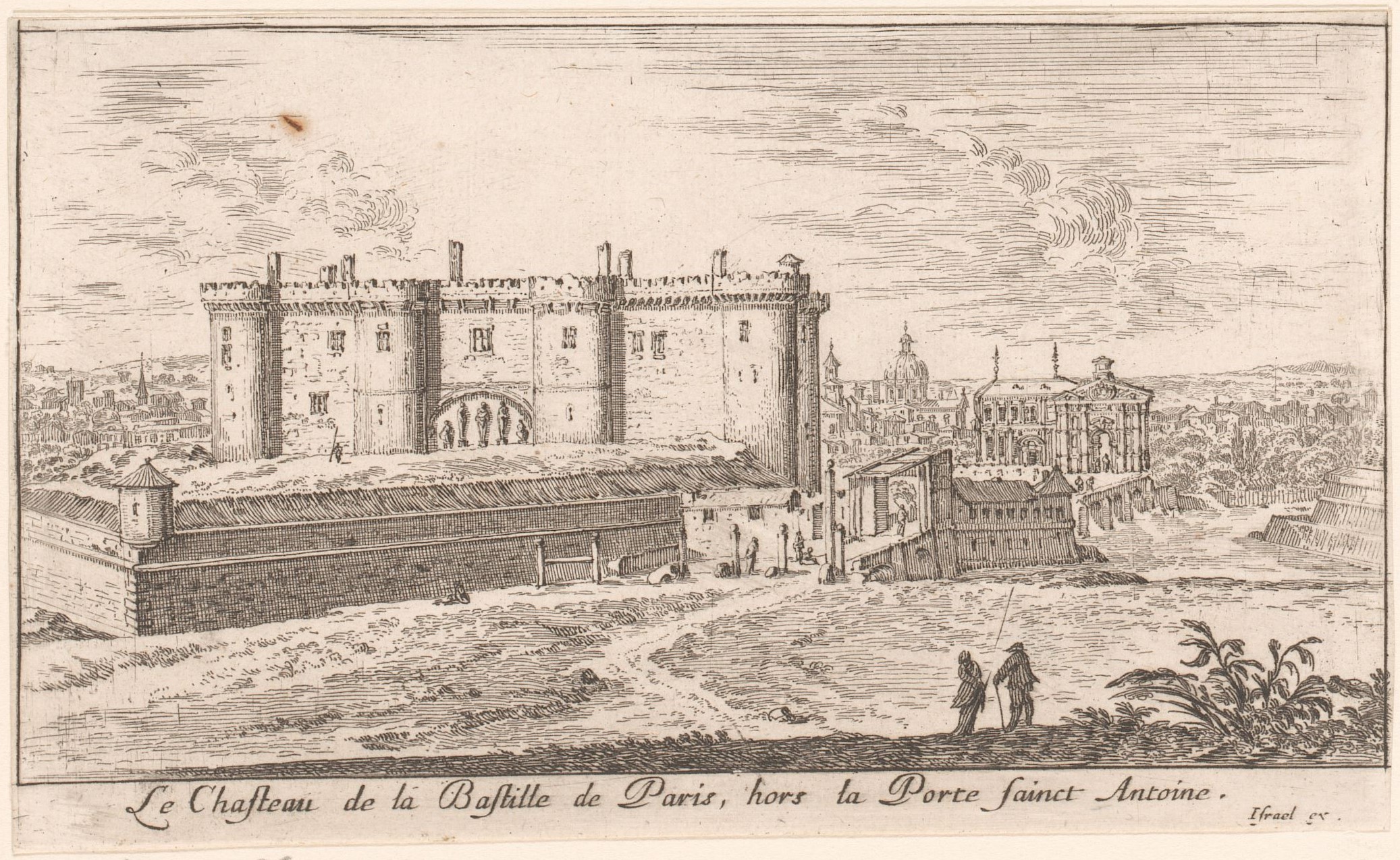 Israël Silvestre : Le Chasteau de la Bastille de Paris, hors la Porte sainct Antoine.