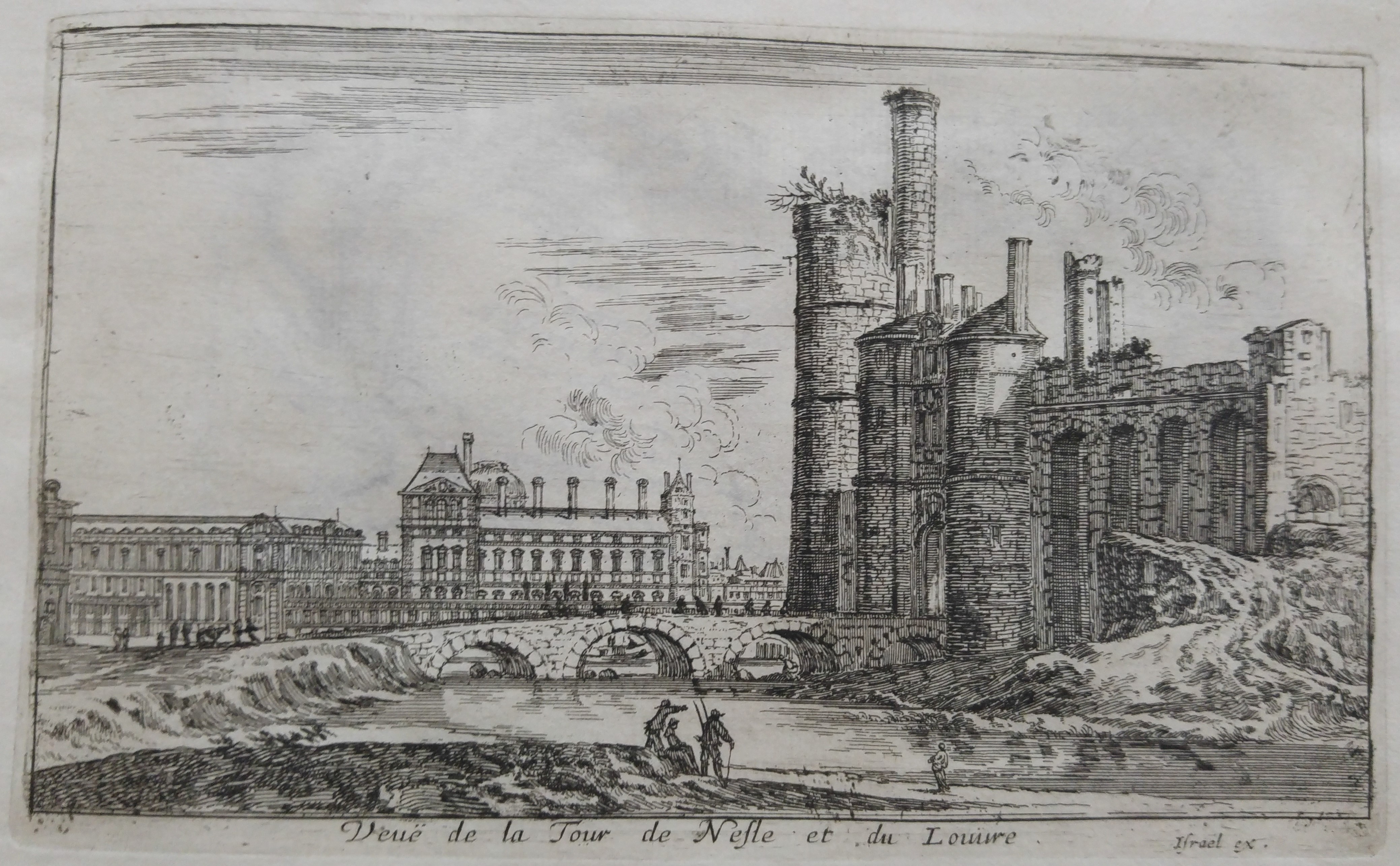 Israël Silvestre : Veuë de la Tour de Nesle et du Louvre.