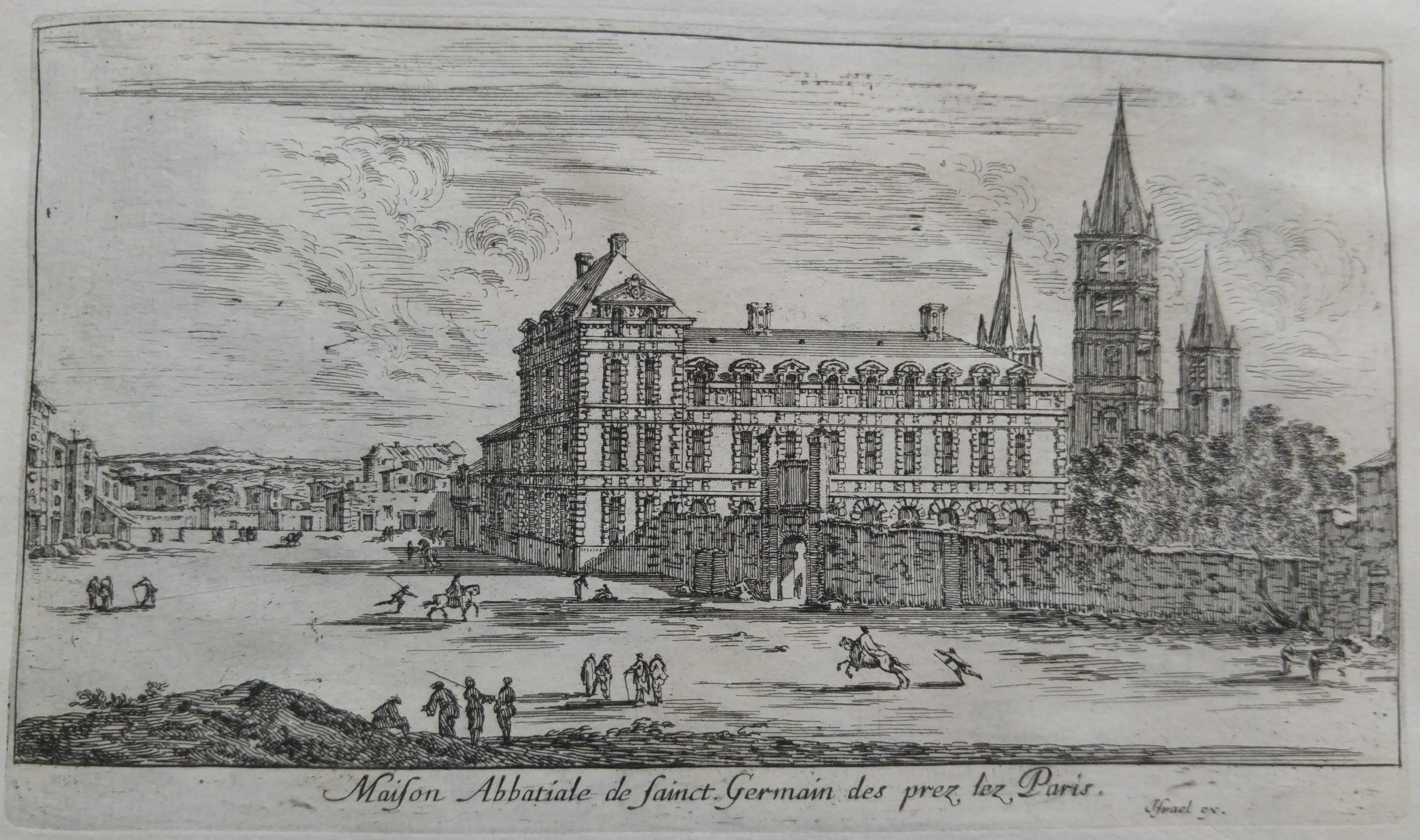 Israël Silvestre : Maison Abbatiale de saint Germain des prez lez Paris.