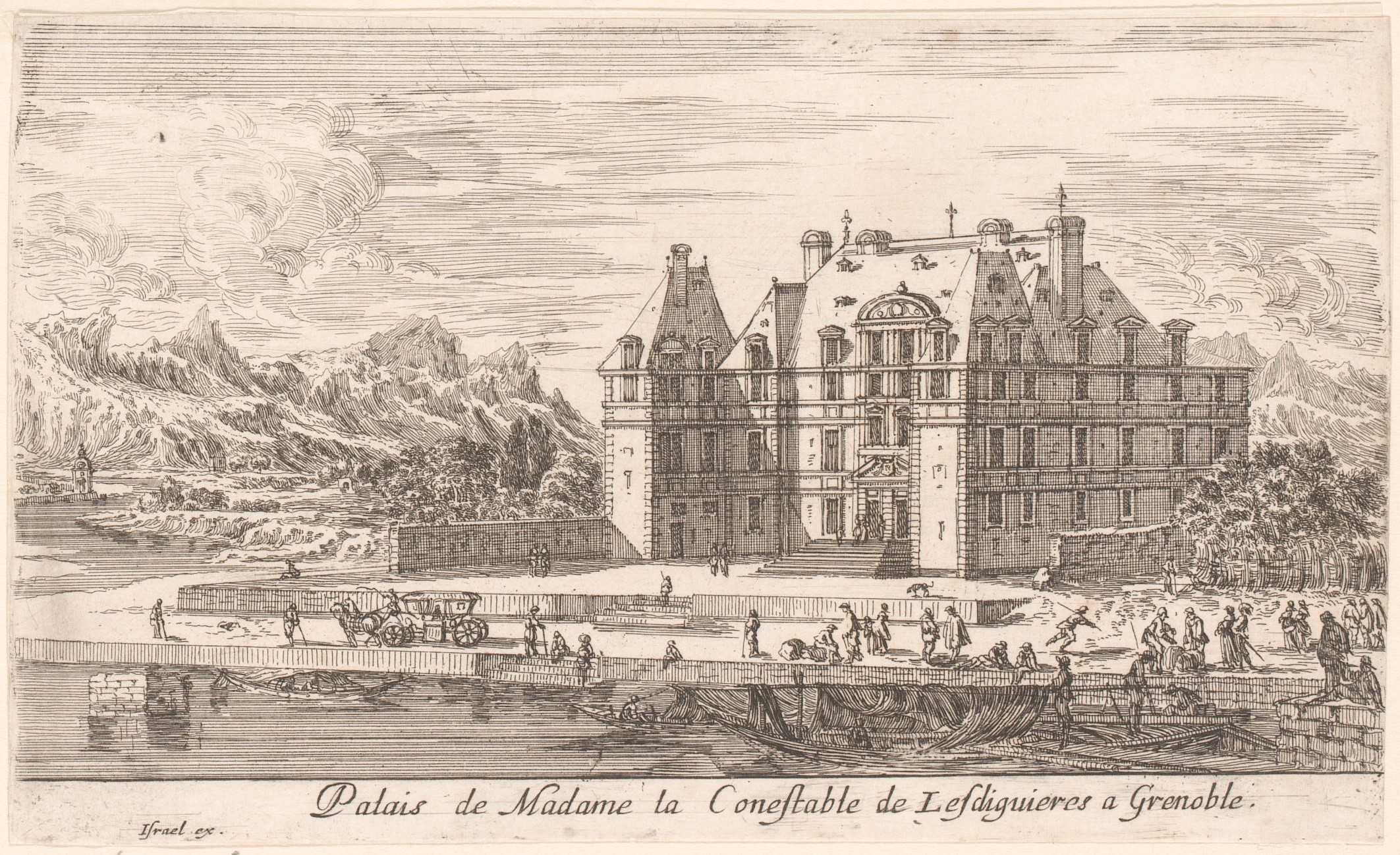 Israël Silvestre : Palais de Madame la Conestable de Lesdiguières a Grenoble.