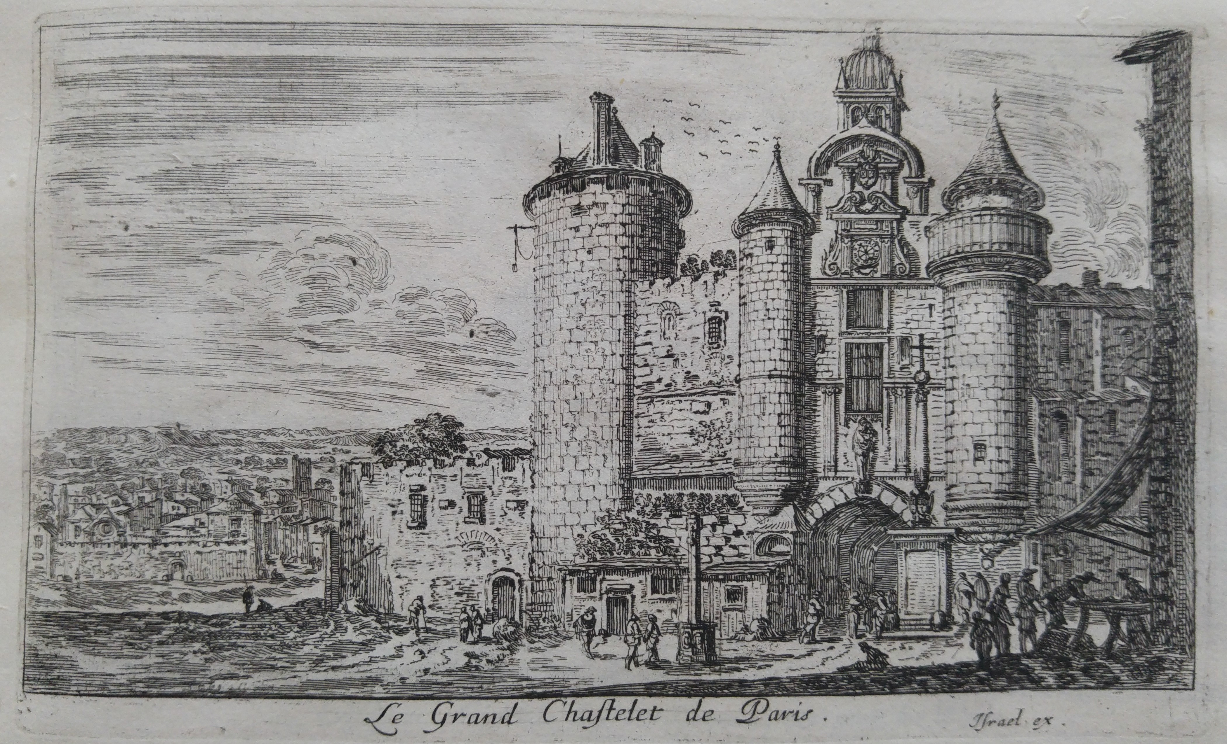 Israël Silvestre : Le Grand Chastelet de Paris.