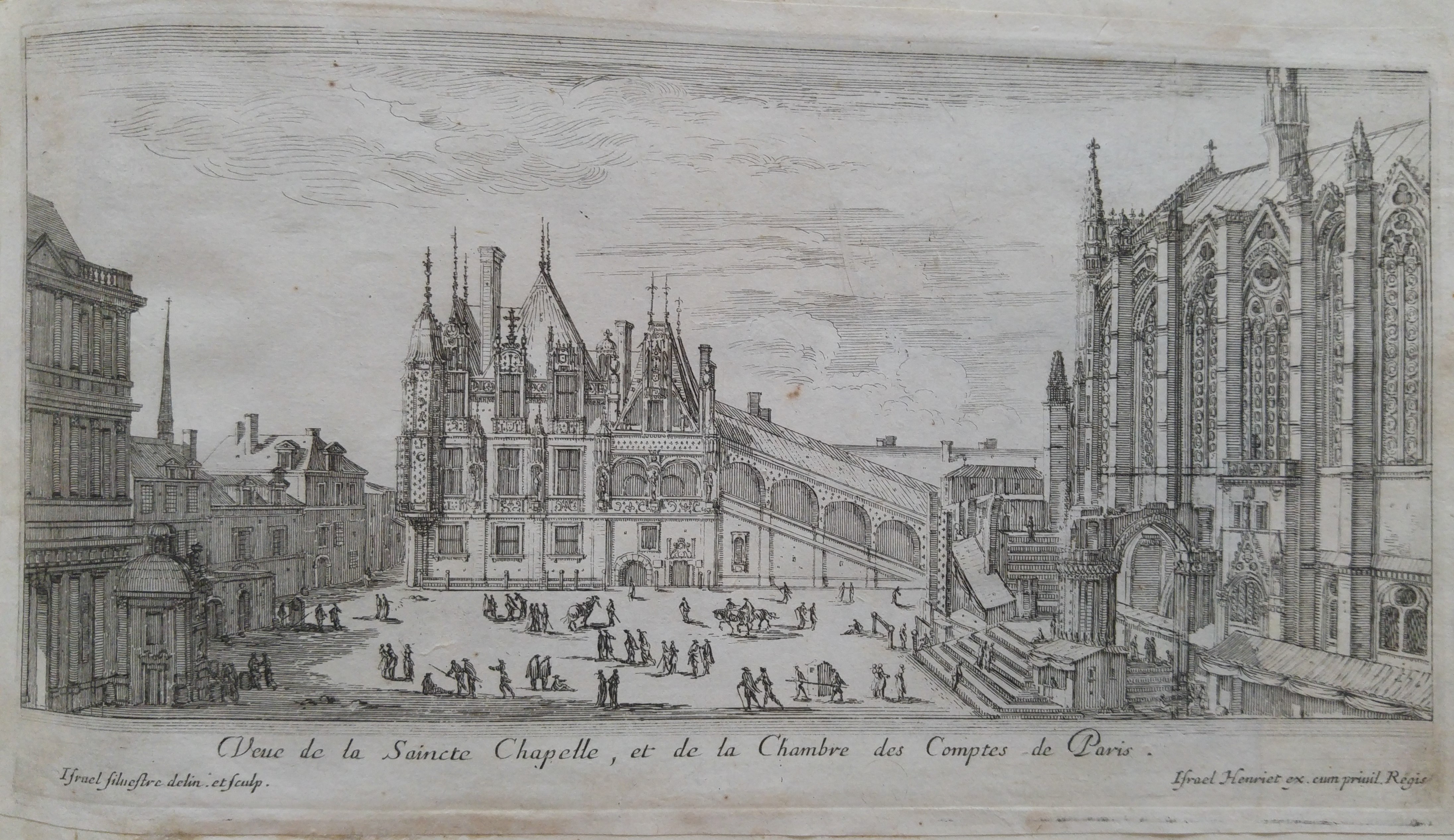 Israël Silvestre : Veue de la Saincte Chapelle, et de la Chambre des Comptes de Paris.
