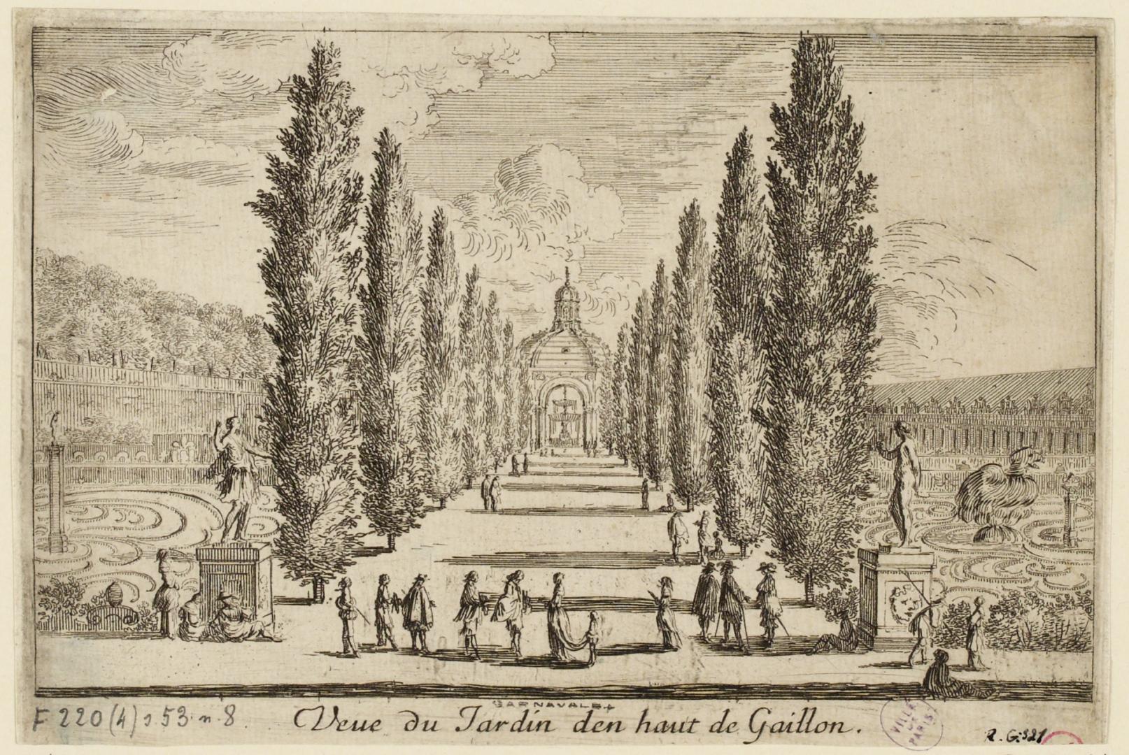 Israël Silvestre : Veue du Jardin den haut de Gaillon.