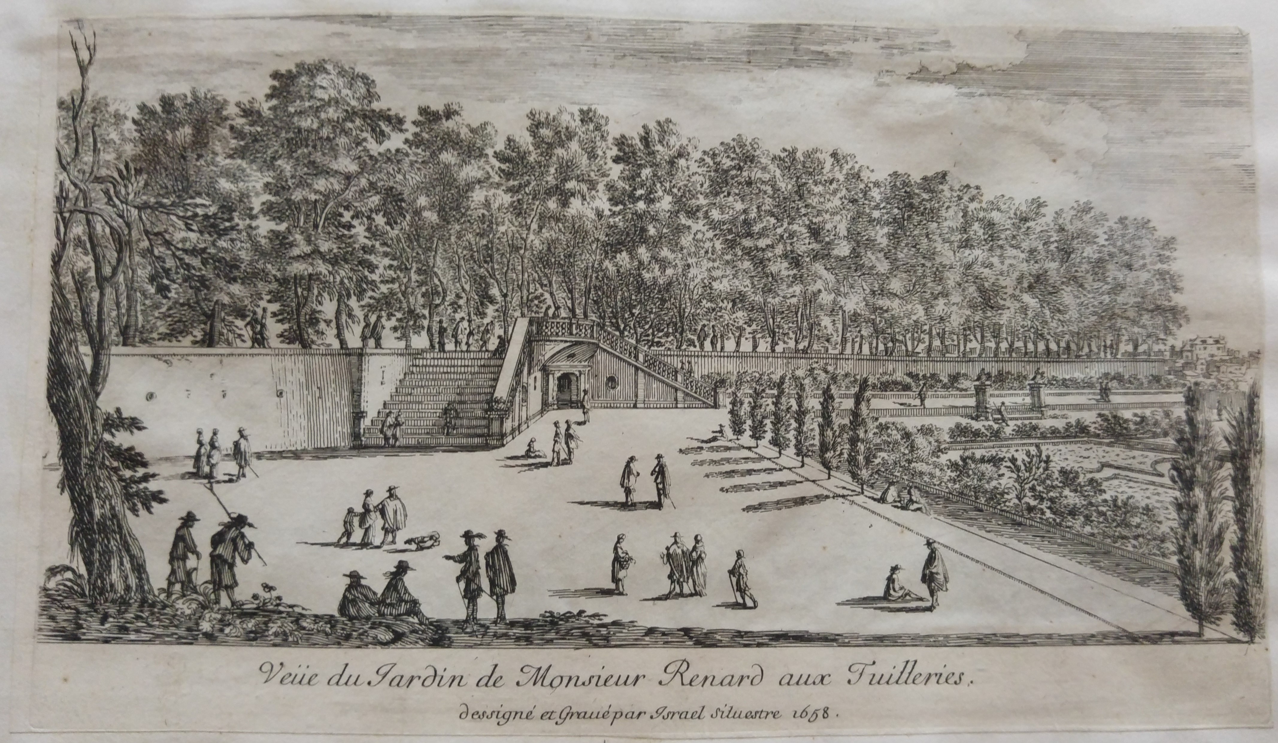Israël Silvestre : Veüe du Jardin de Monsieur Renard aux Tuilleries.