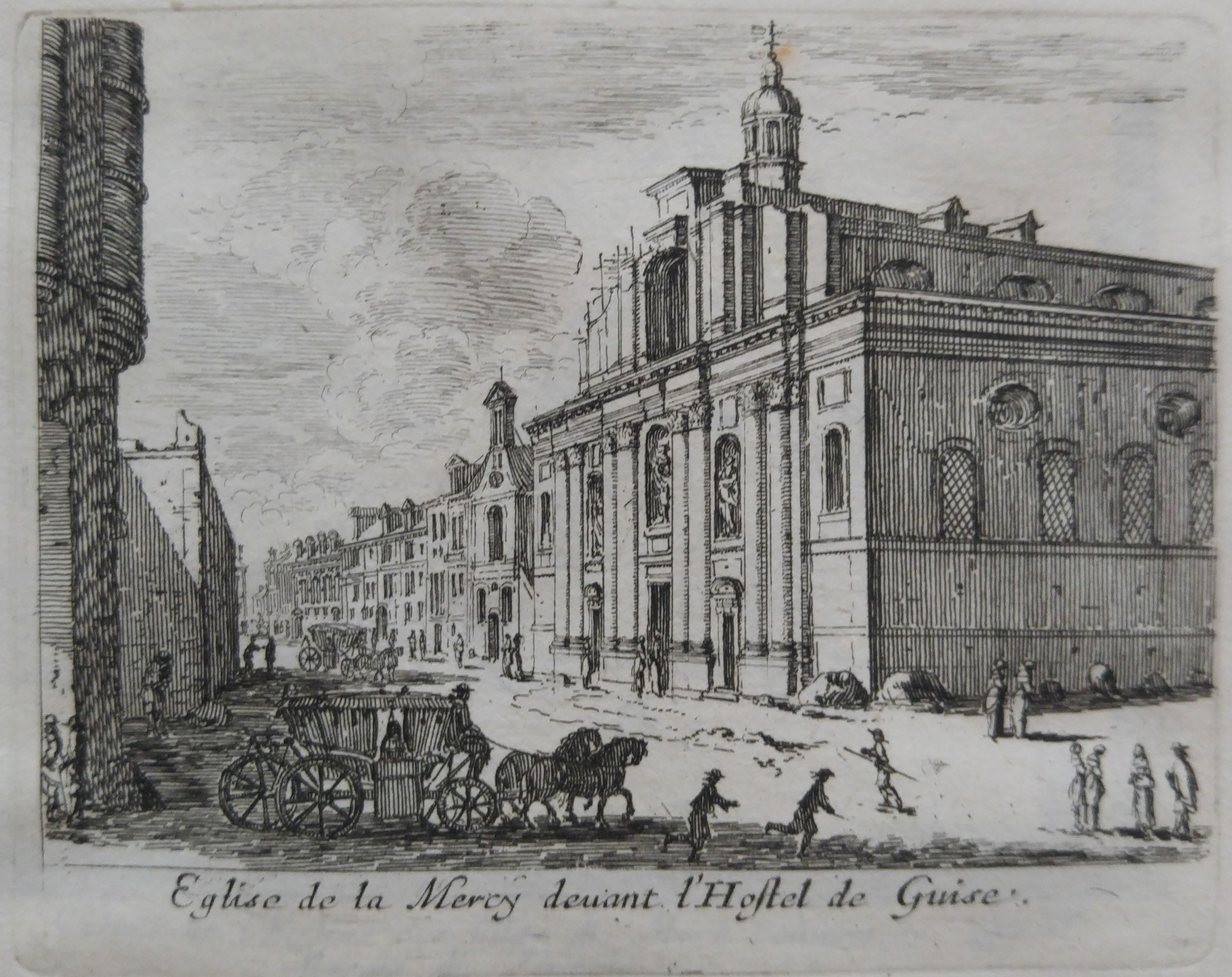 Israël Silvestre : Eglise de la Mercy devant l