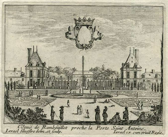 Israël Silvestre : Veuë de Rambouillet proche la Porte Saint Antoine.