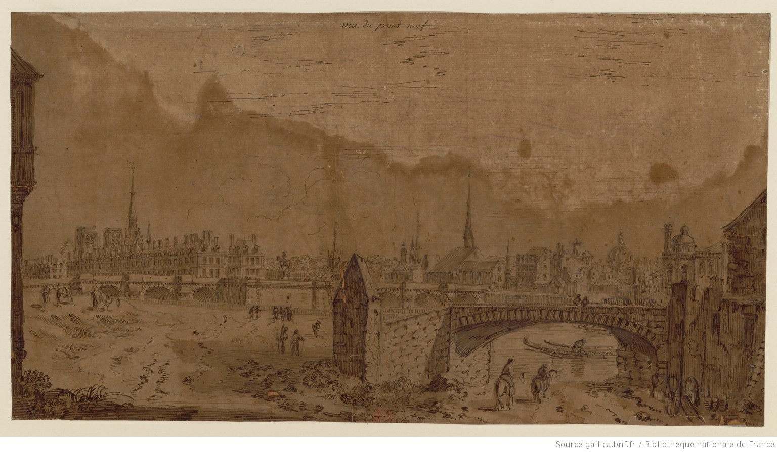 Israël Silvestre : Veüe du Pont Neuf et de l