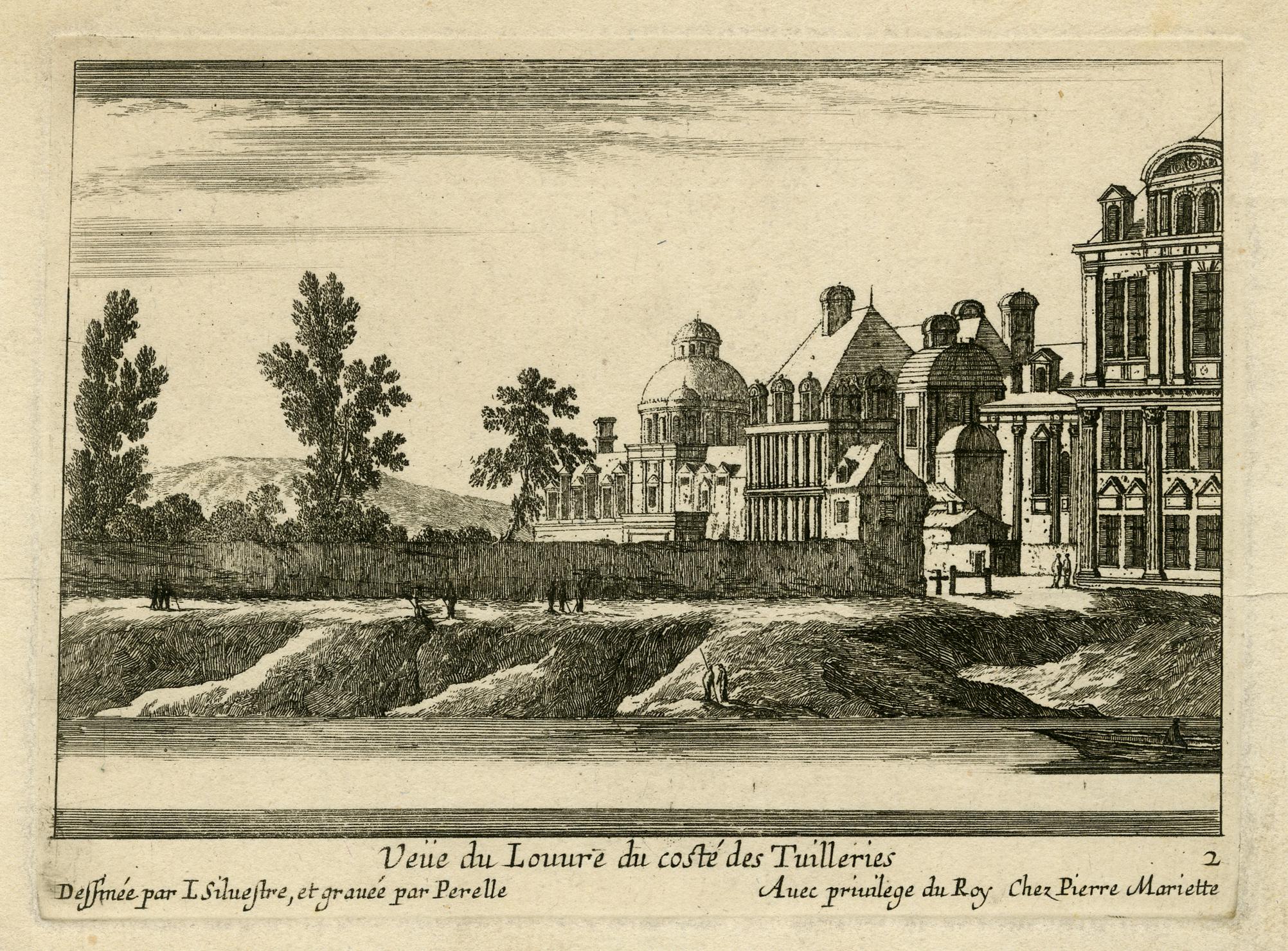Israël Silvestre : Veüe du Louvre du costé des Tuilleries