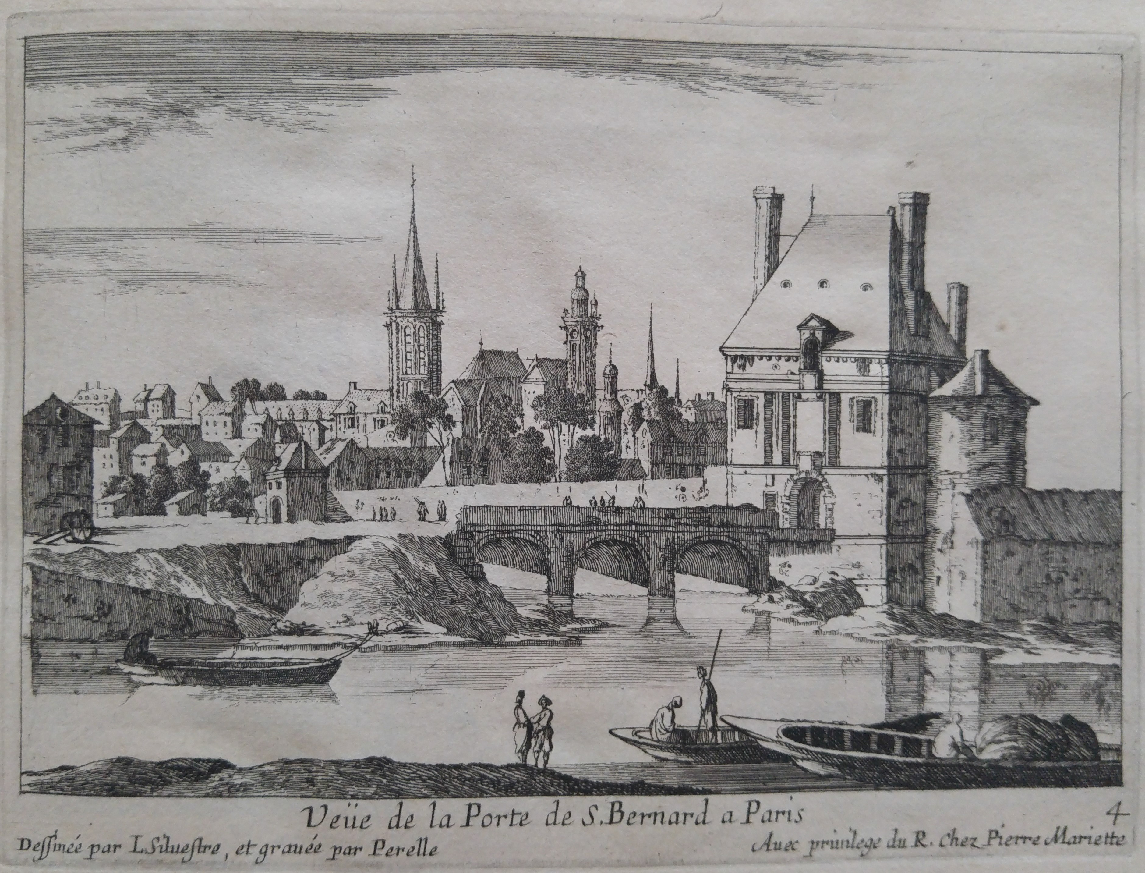 Israël Silvestre : Veüe de la Porte de S. Bernard a Paris