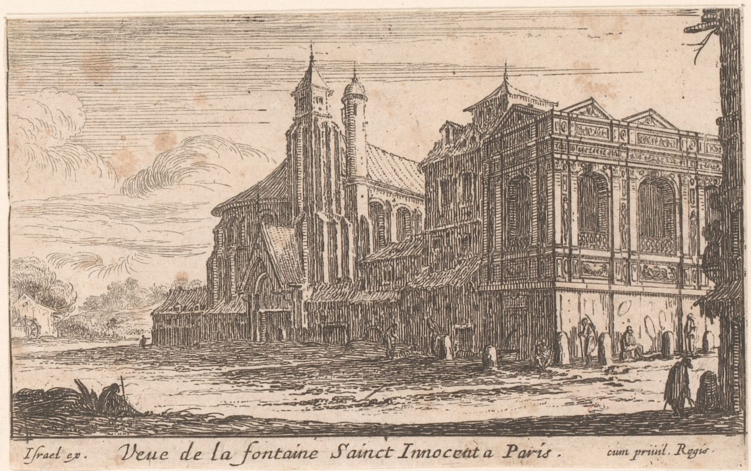 Israël Silvestre : Veue de la fontaine Sainct Innocent a Paris.