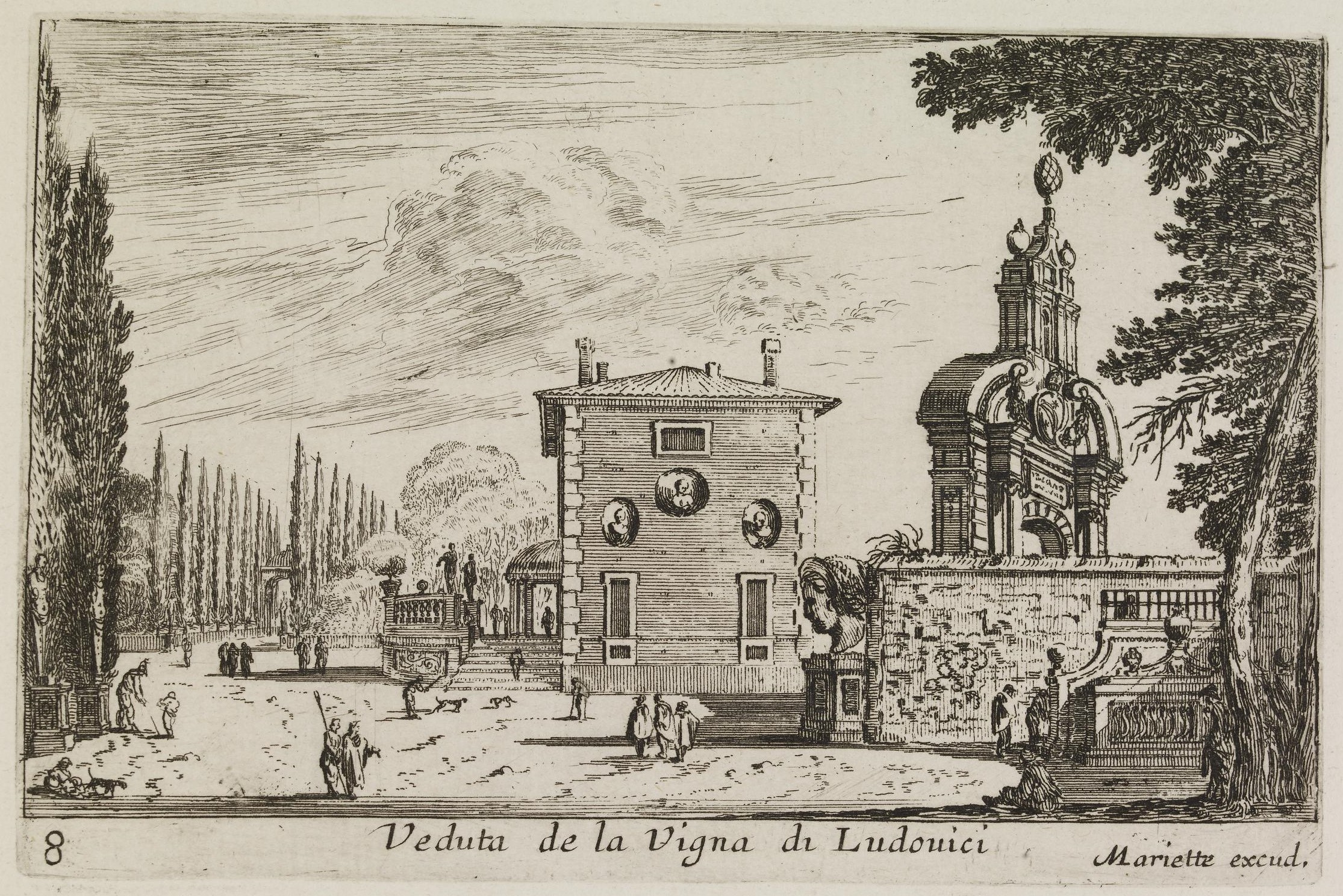 Israël Silvestre : Veduta de la Vigna di Ludouici.