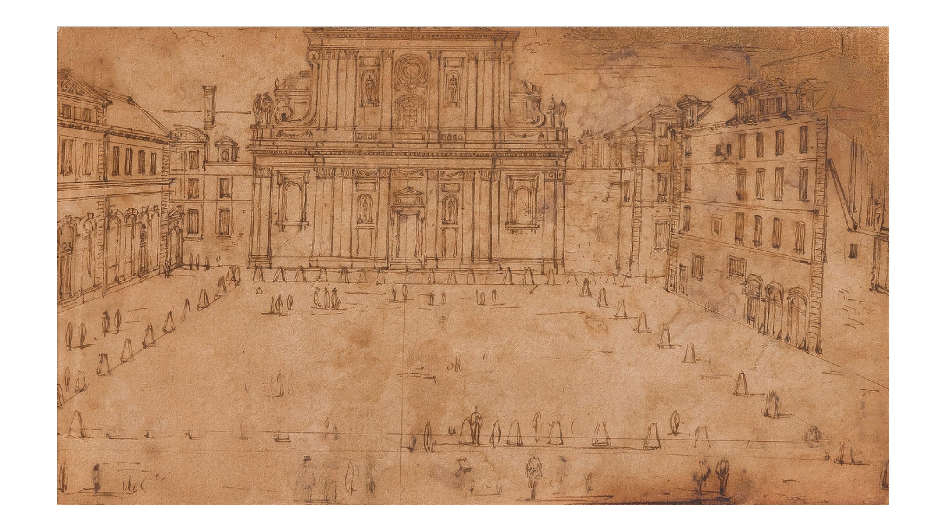Israël Silvestre : Le grand Portail et Eglise de Sorbonne