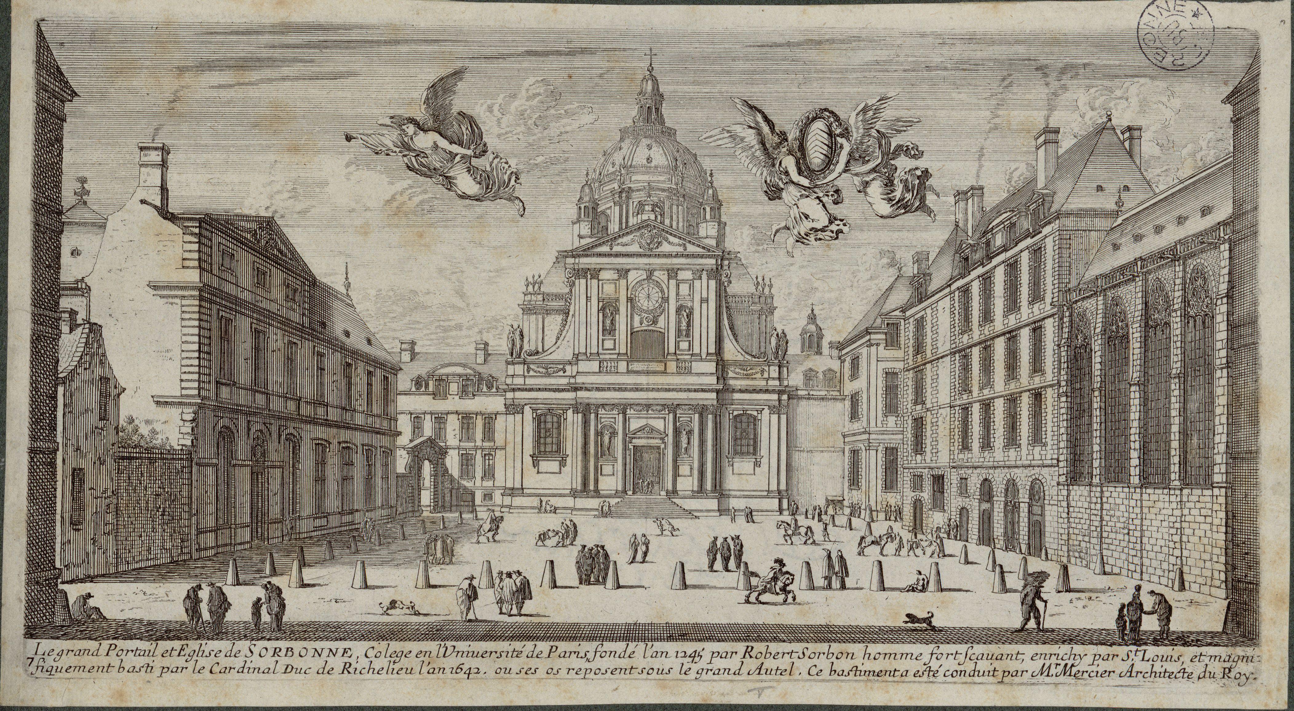 Israël Silvestre : Le grand Portail et Eglise de Sorbonne.