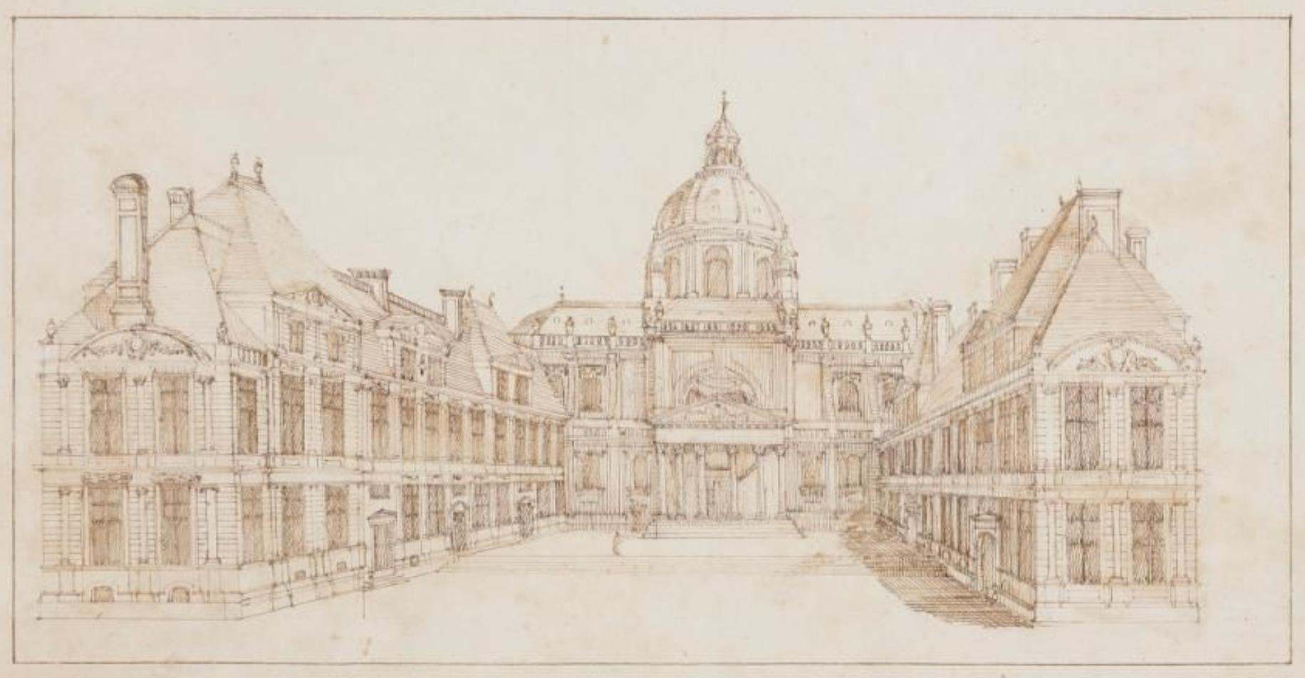 Israël Silvestre : Veüe et Perspective de la Chapelle et Maison de Sorbonne