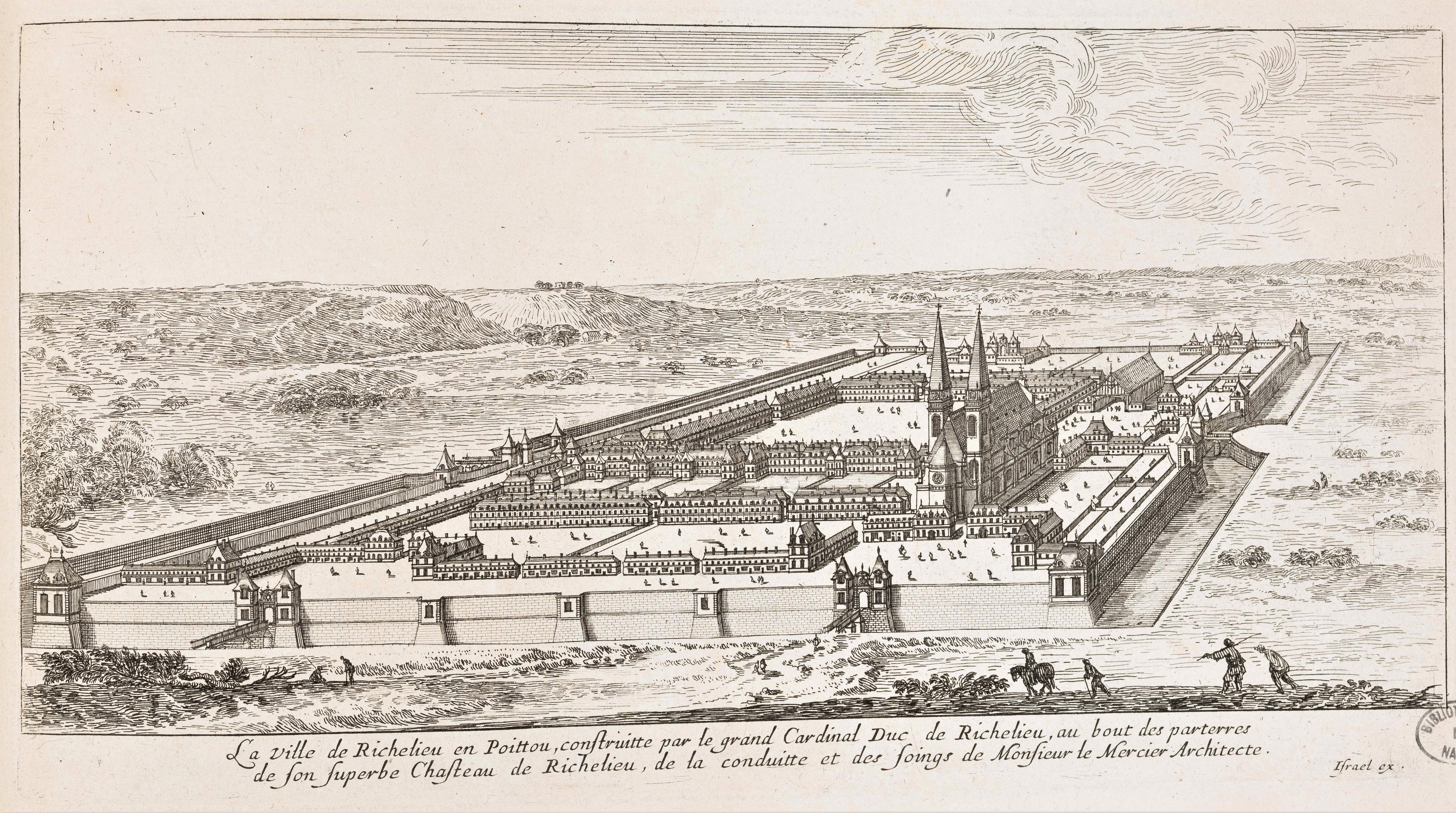 Israël Silvestre : La Ville de Richelieu en Poittou.