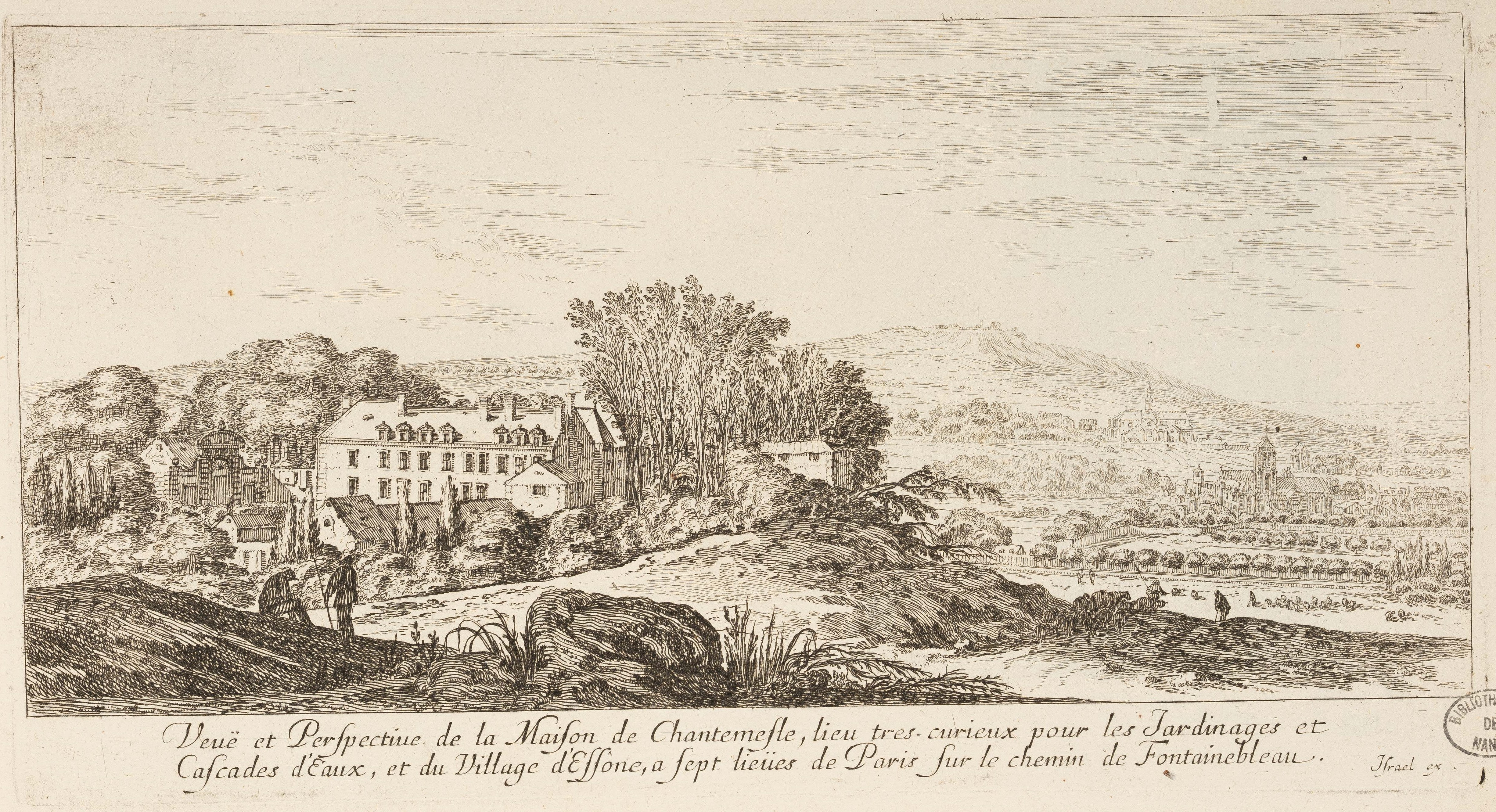 Israël Silvestre : Veuë et Perspective de la Maison de Chantemesle.