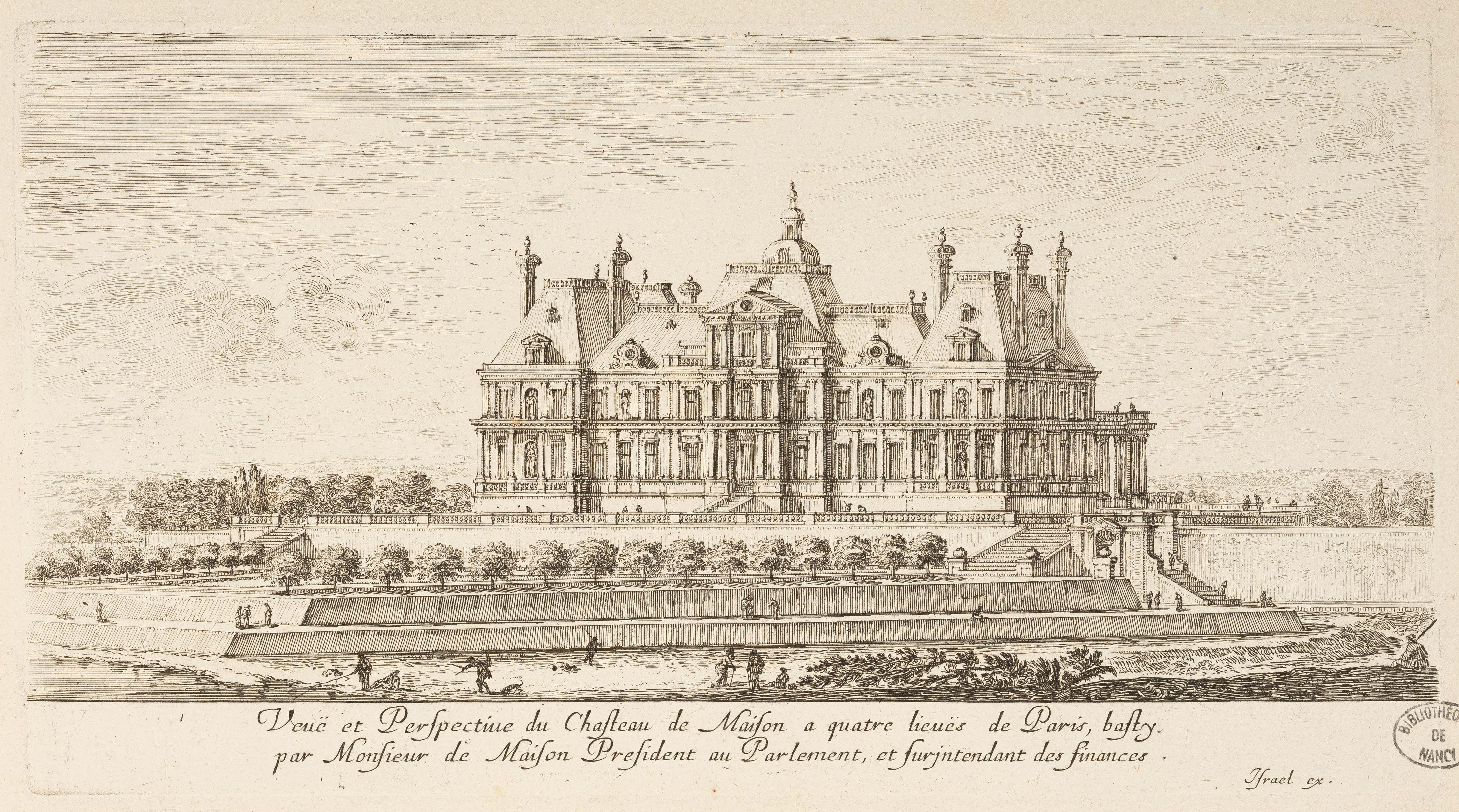 Israël Silvestre : Veuë et Perspective du Chasteau de Maison a quatre lieues de Paris.