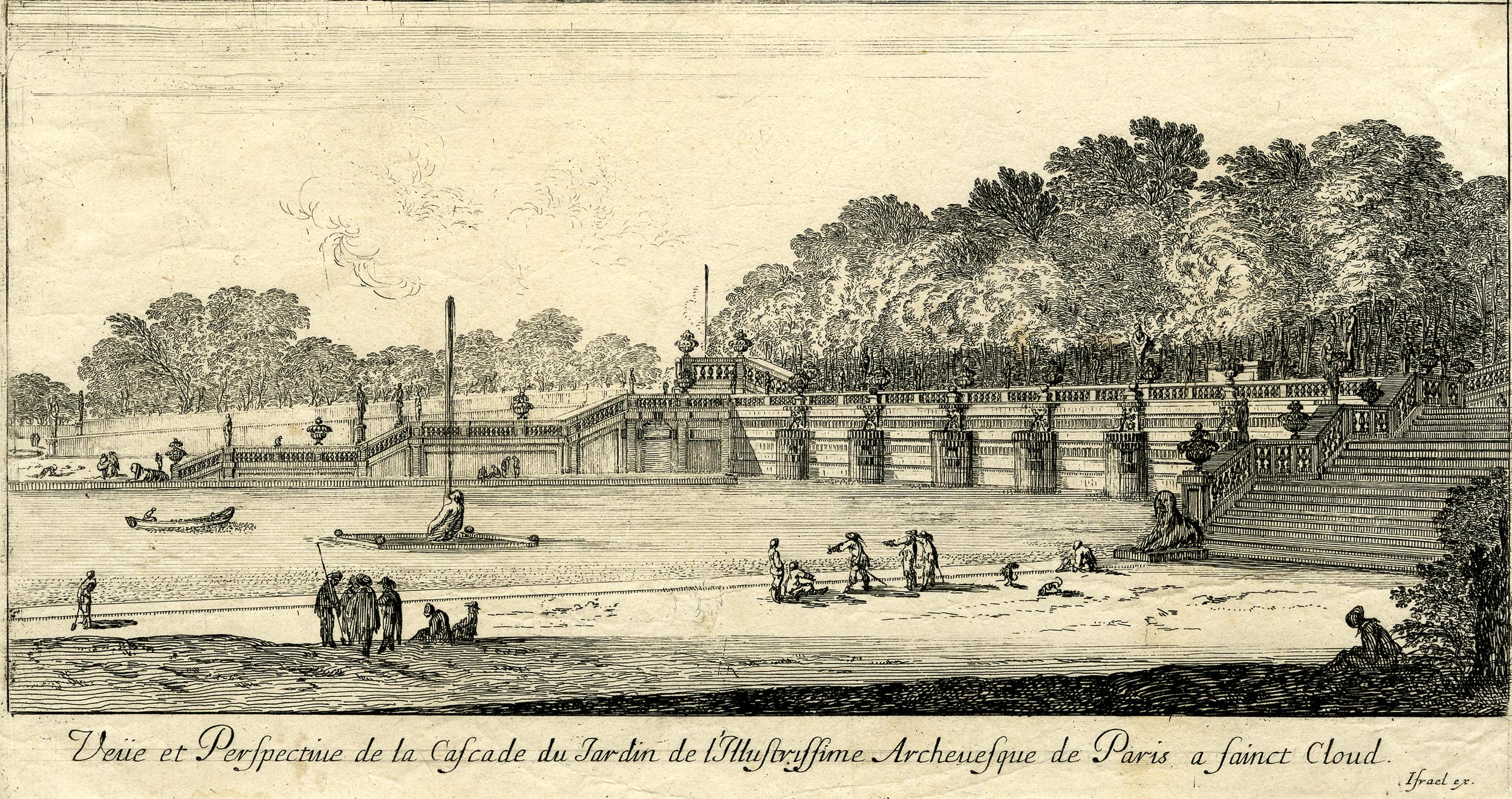 Israël Silvestre : Veüe et Perspective de la Cascade du Jardin de l