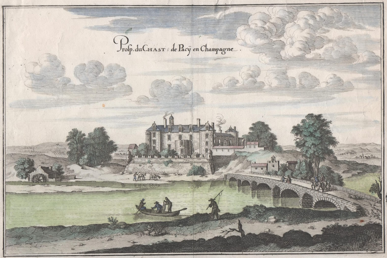 Israël Silvestre : Veuë du Chasteau de Pacy en Champagne, appartenant a Monsieur de Souuray.