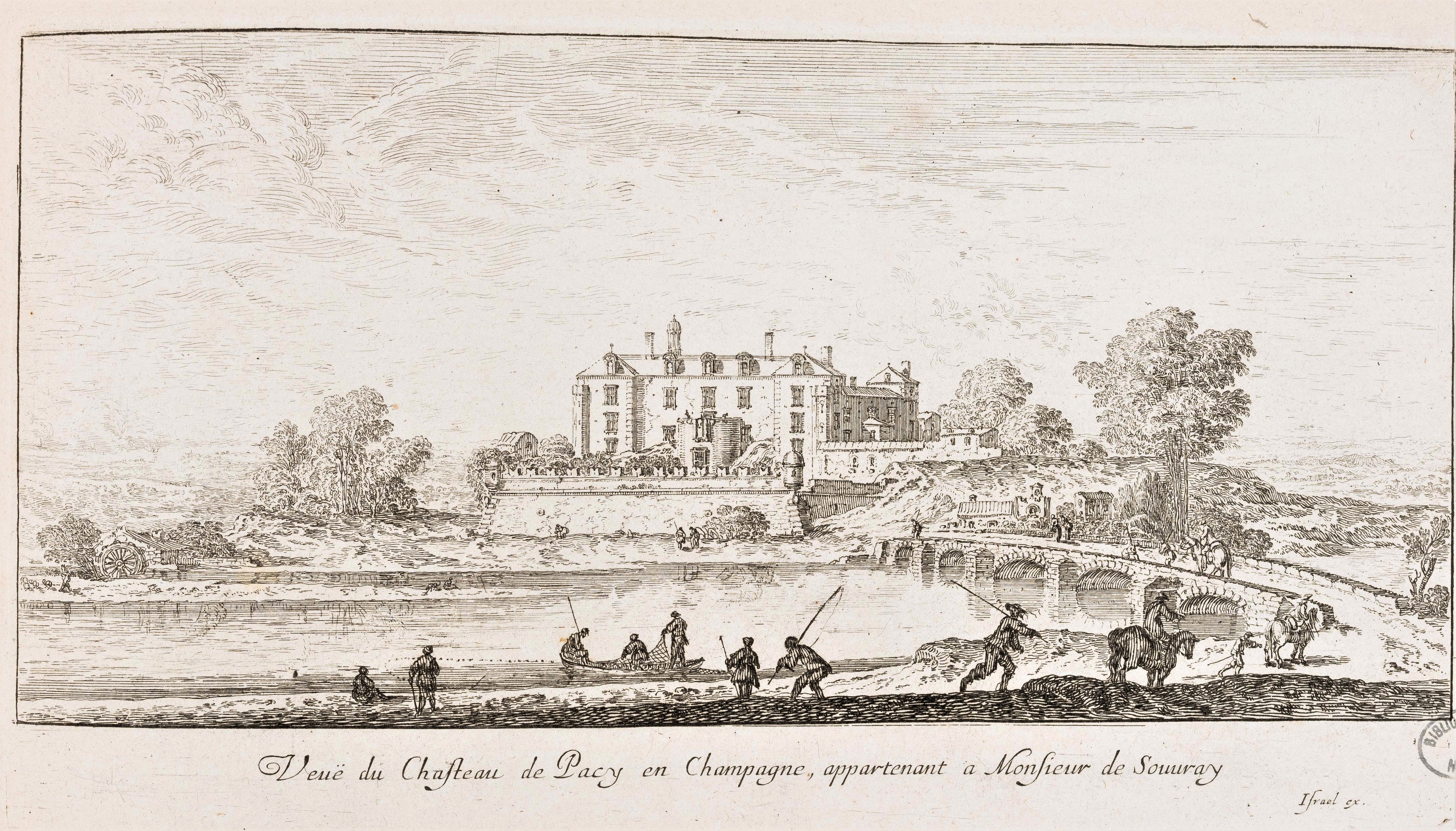 Israël Silvestre : Veuë du Chasteau de Pacy en Champagne, appartenant a Monsieur de Souuray.