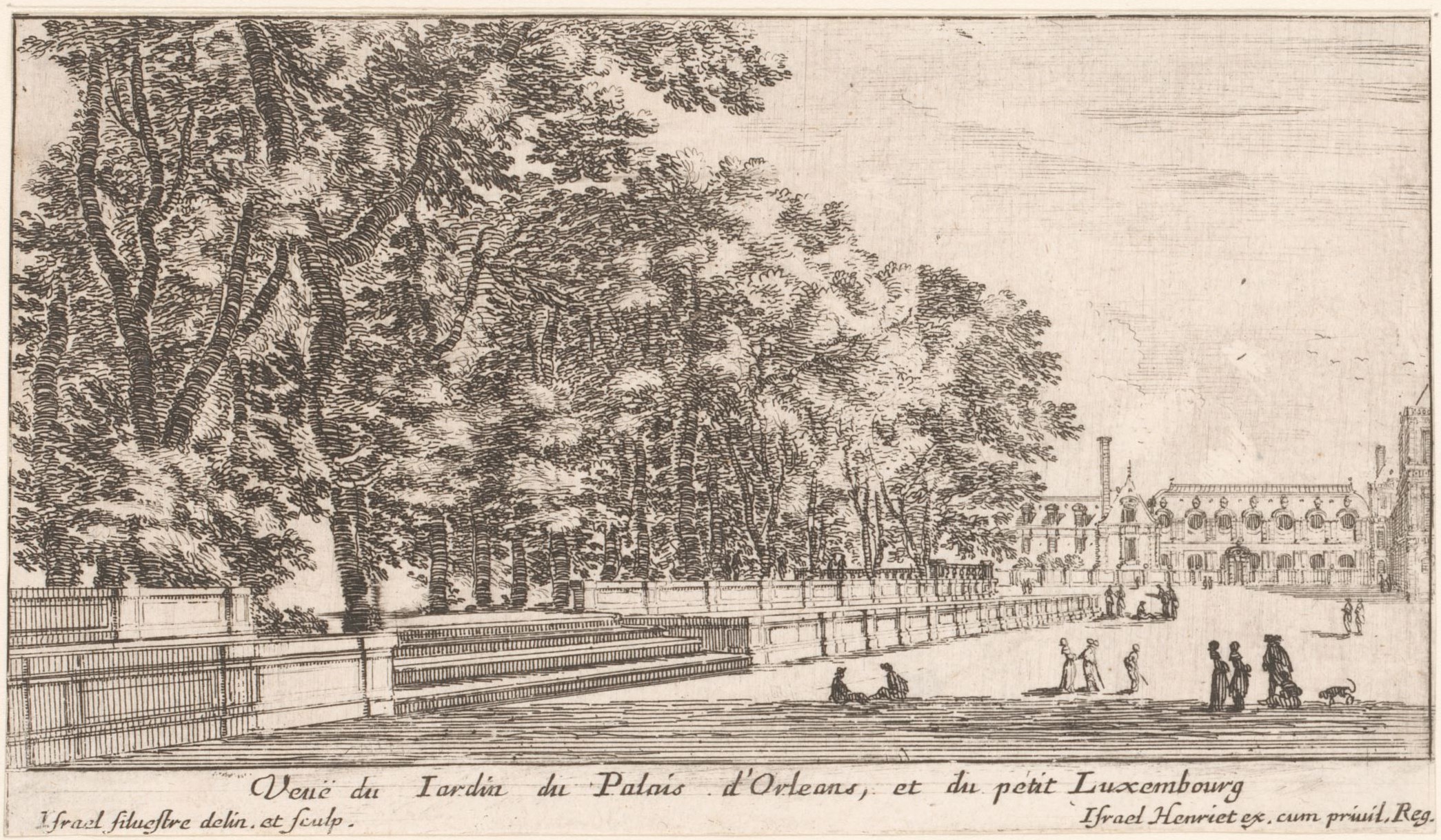 Israël Silvestre : Veuë du lardin du Palais d