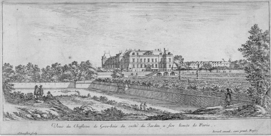 Israël Silvestre : Veuë du Chasteau de Gros-Bois a six lieues de Paris.