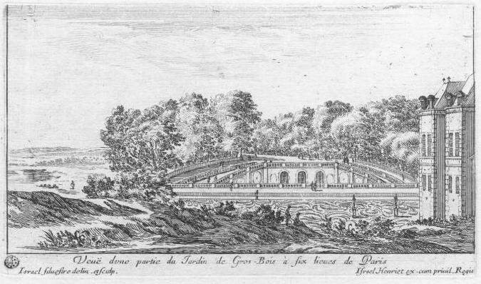 Israël Silvestre : Veuë dune partie du Jardin de Gros-Bois à six lieues de Paris.