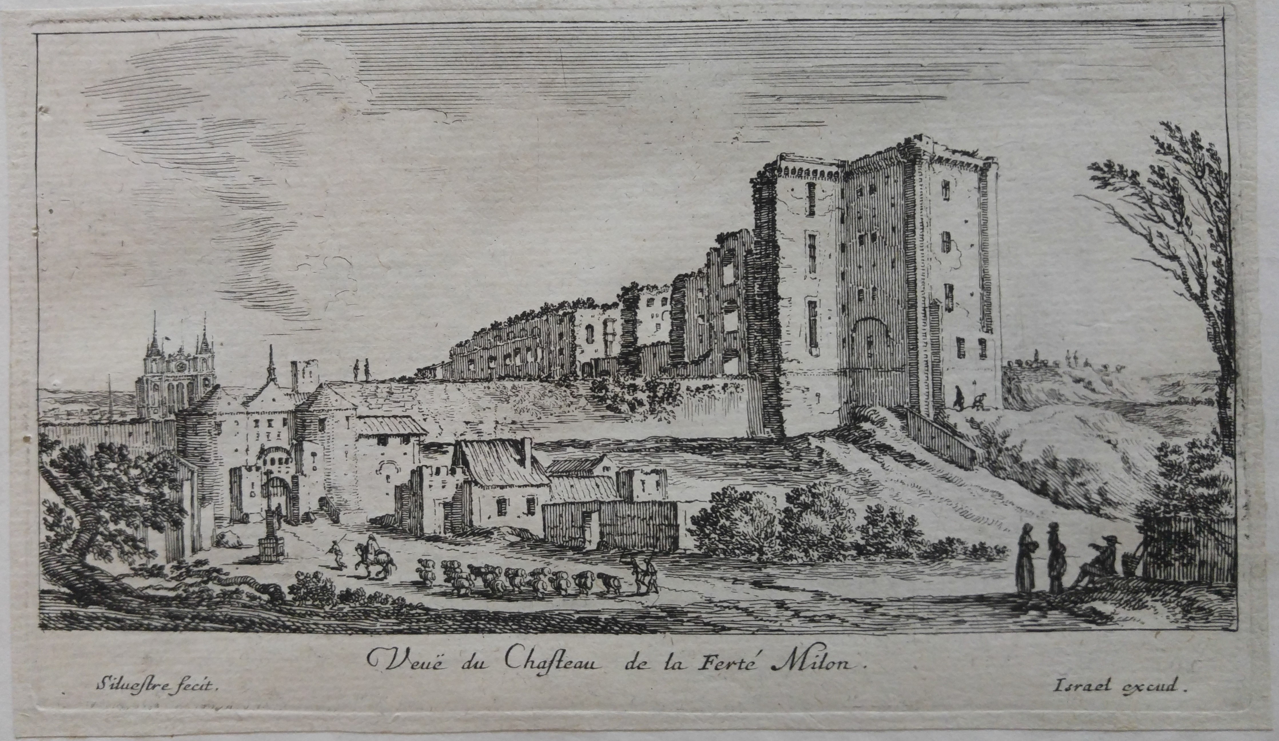 Israël Silvestre : Veuë du Chasteau de la Ferté Milon. (En Valois).