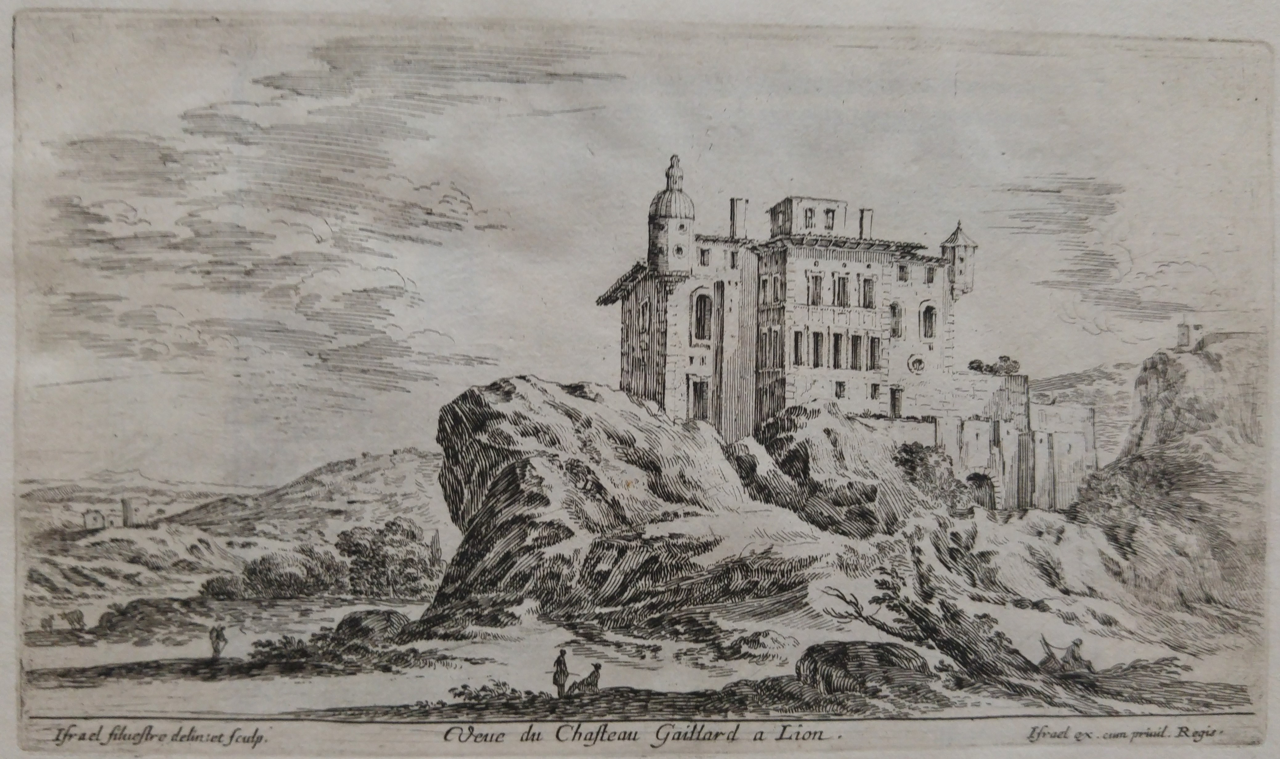 Israël Silvestre : Veue du Chasteau Gaillard a Lion.