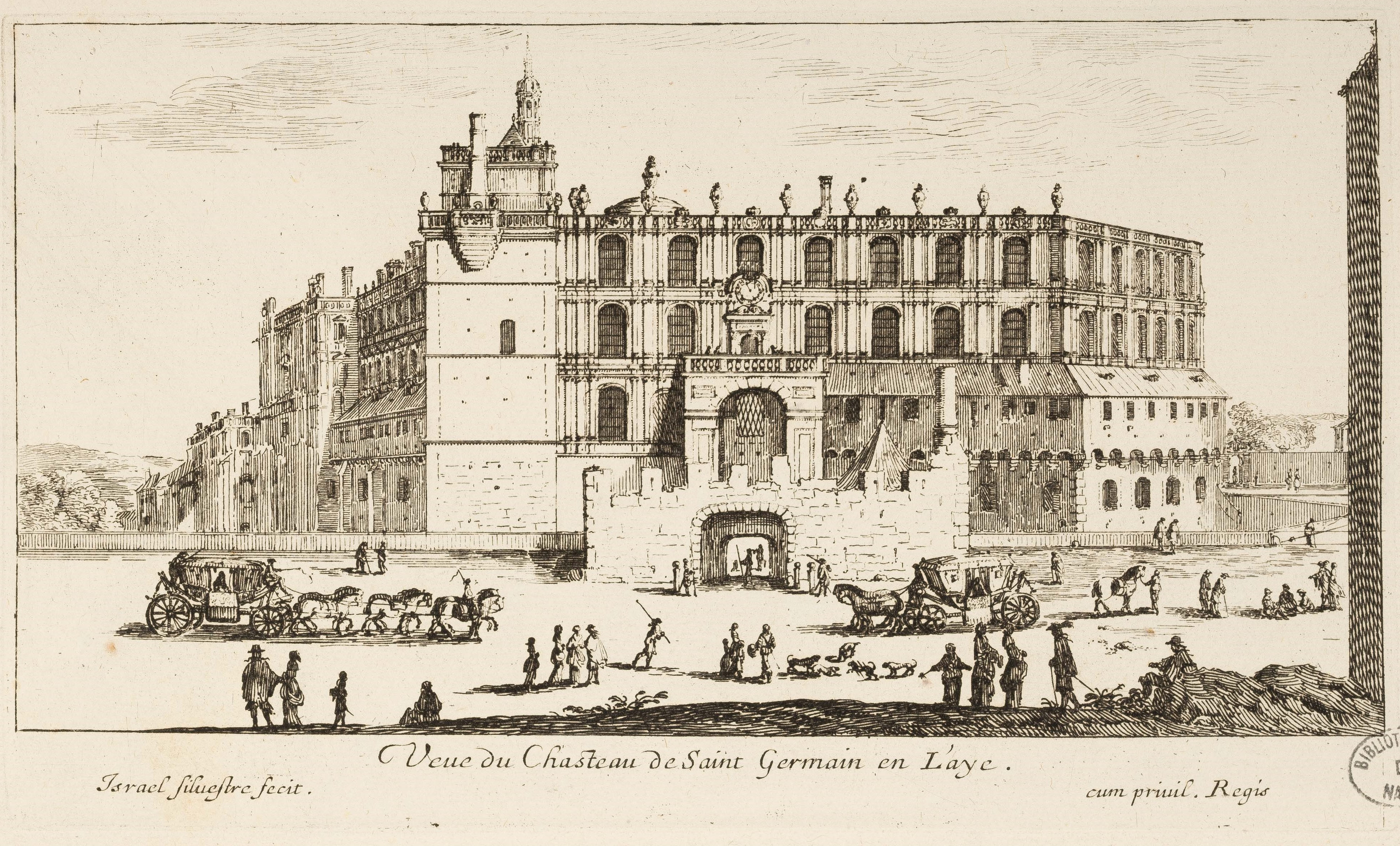 Israël Silvestre : Veue du Chasteau de Saint Germain en L